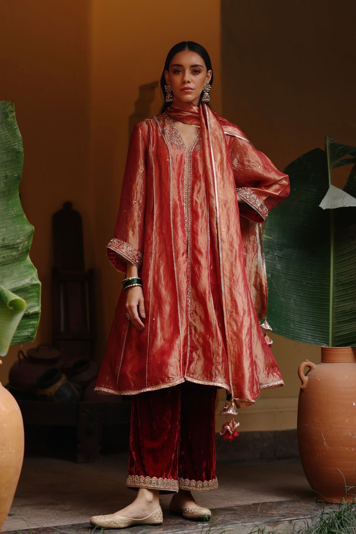 Orange Raya Kurta Set