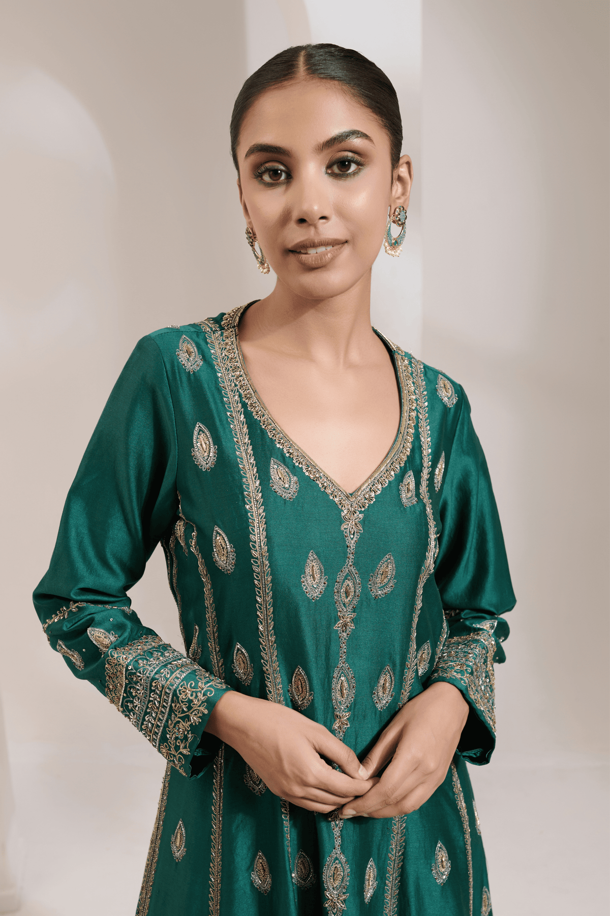 Afsana Anarkali Set Green