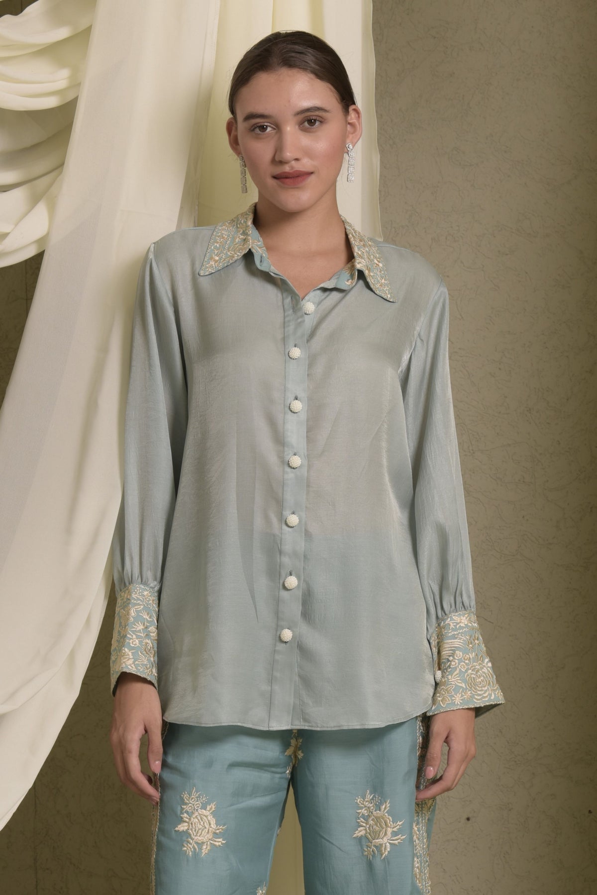 Reyna Gara Glazed Mint Shirt