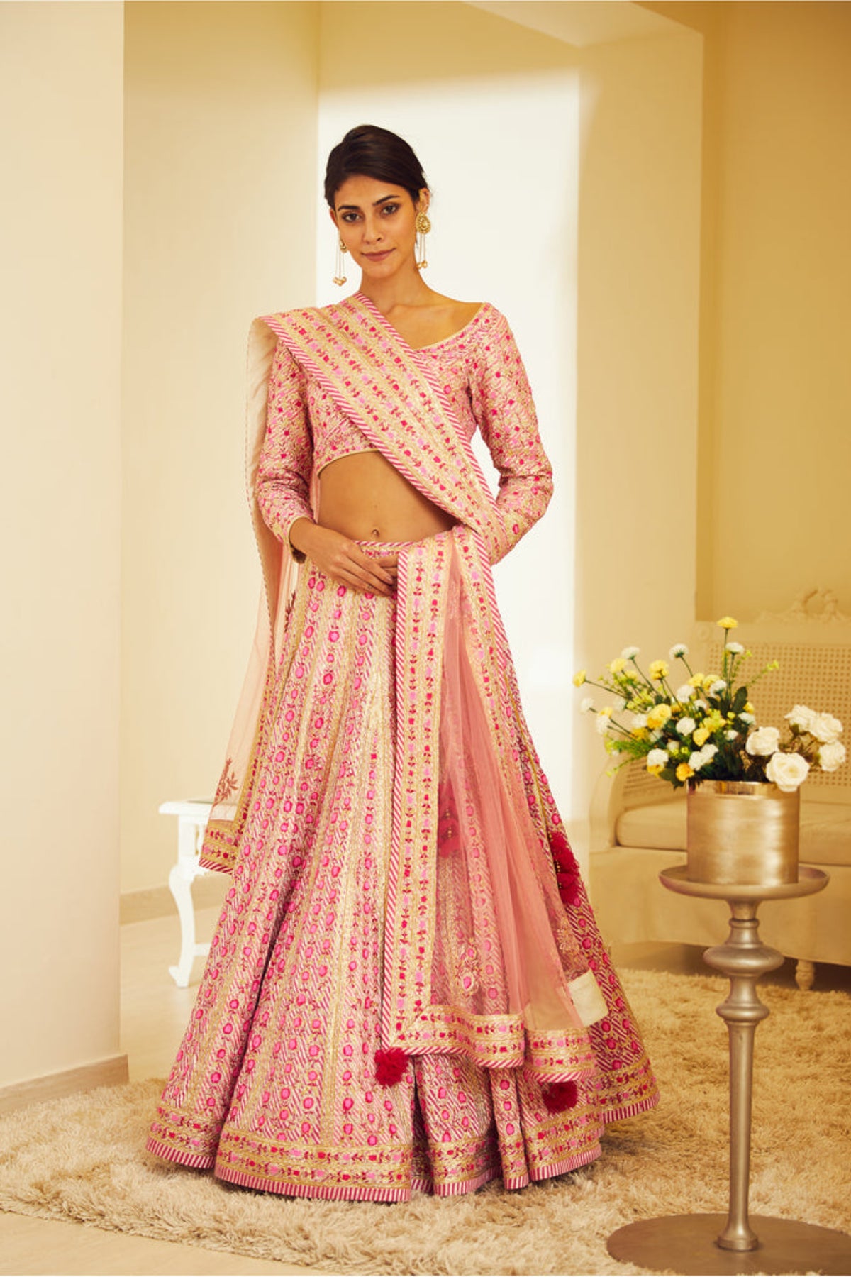 Light pink lehenga set