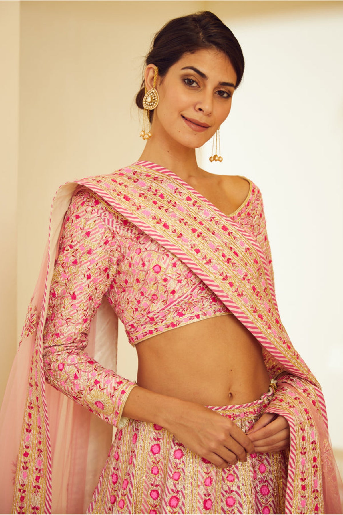 Light pink lehenga set