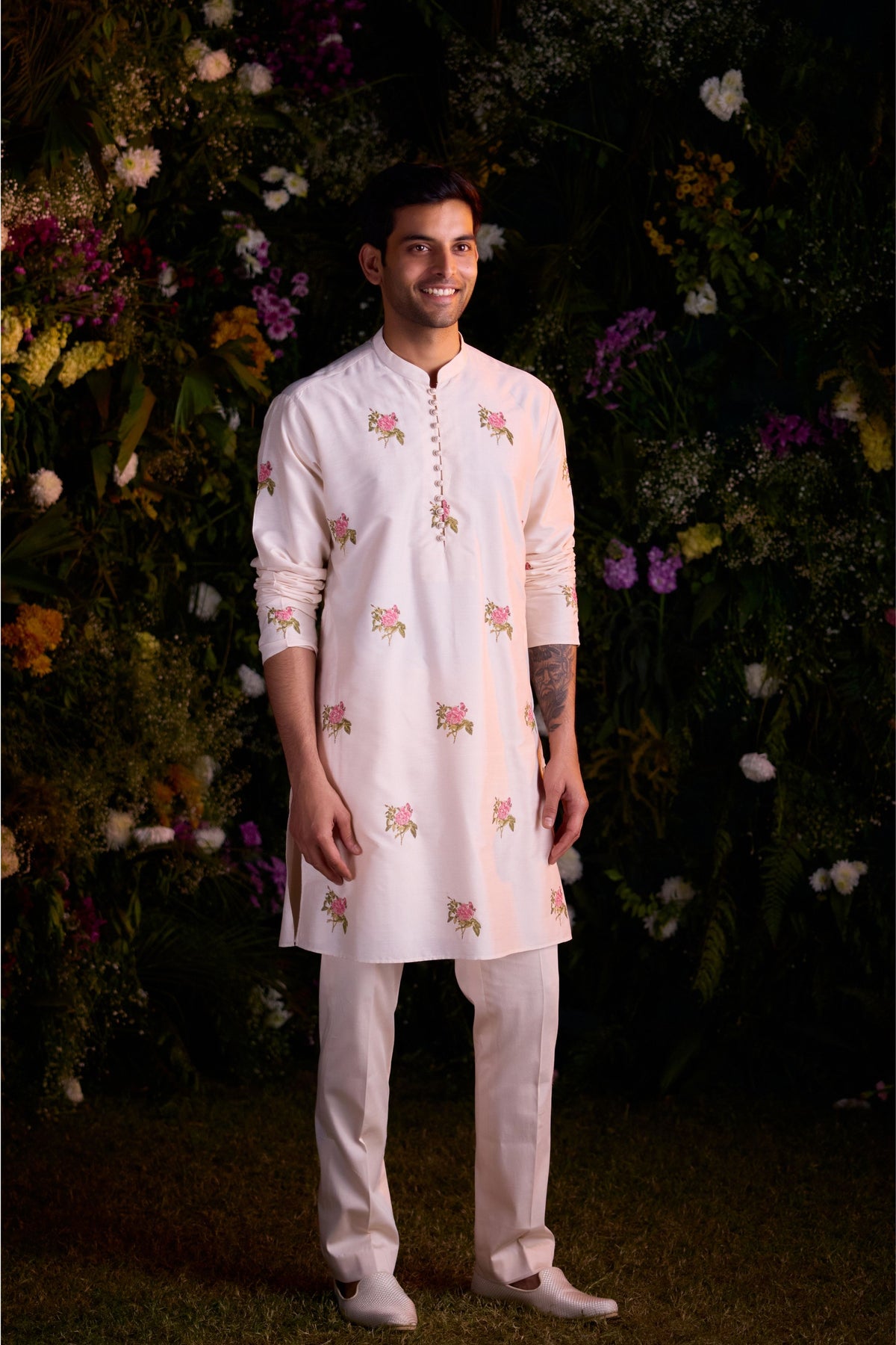 Papyrus White Kurta Set With Jacket