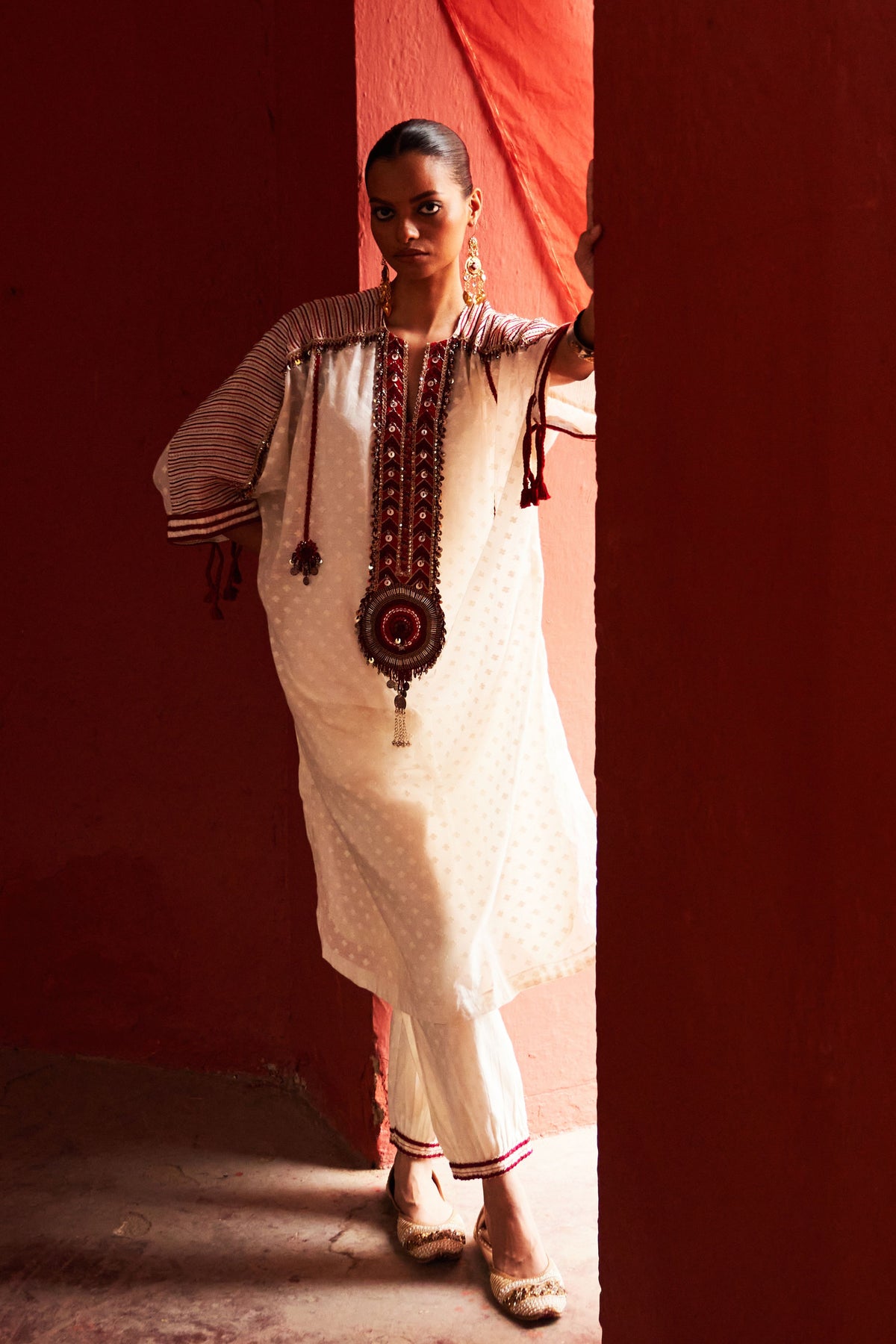 Ivory Kaftan Set