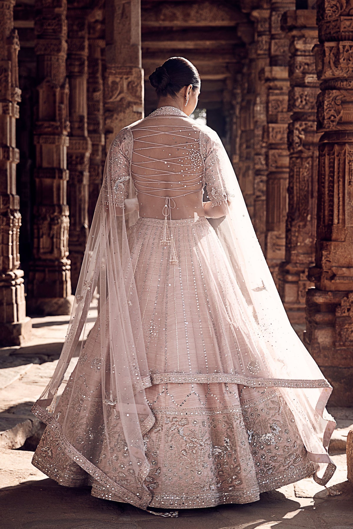 The Blush Tulip Sheesha Gota Lehenga Set