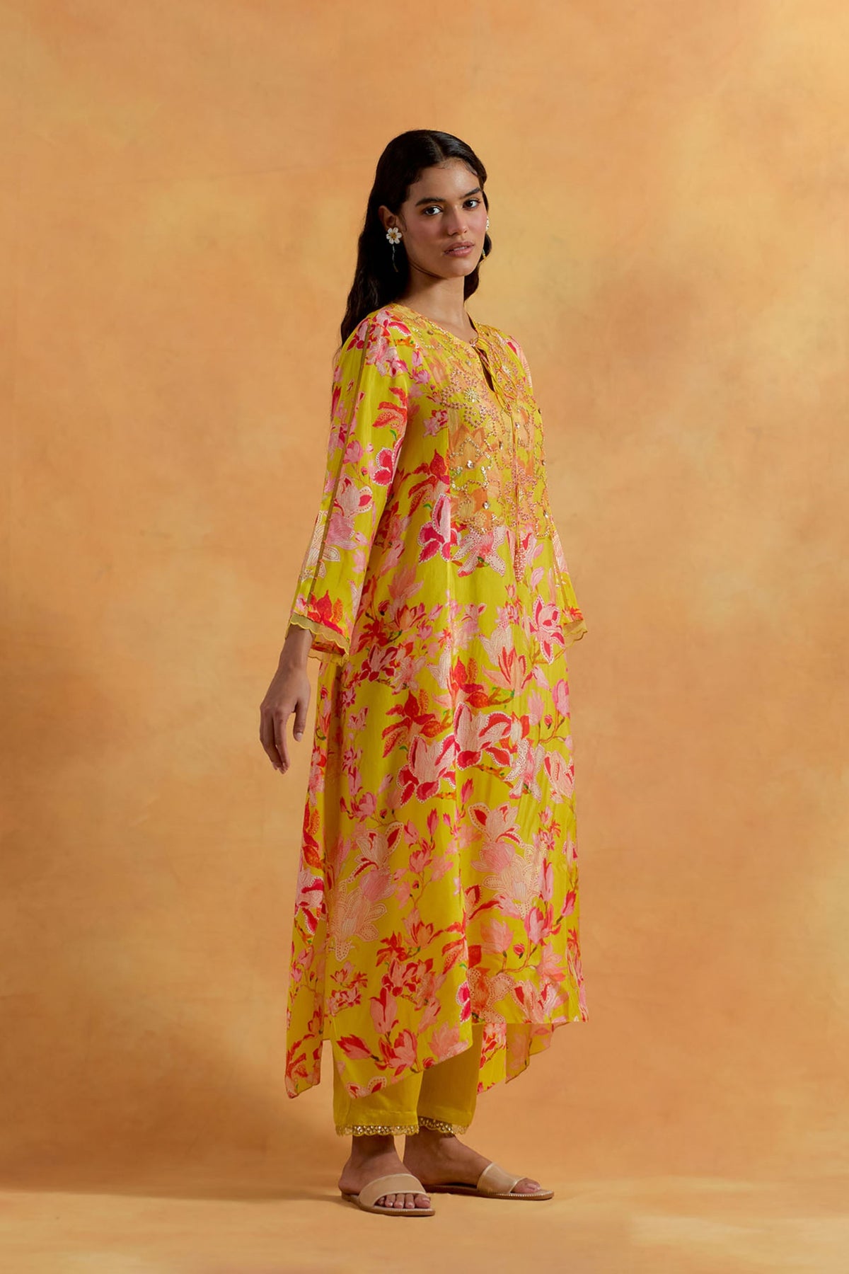 Mango Silk Kurta Set