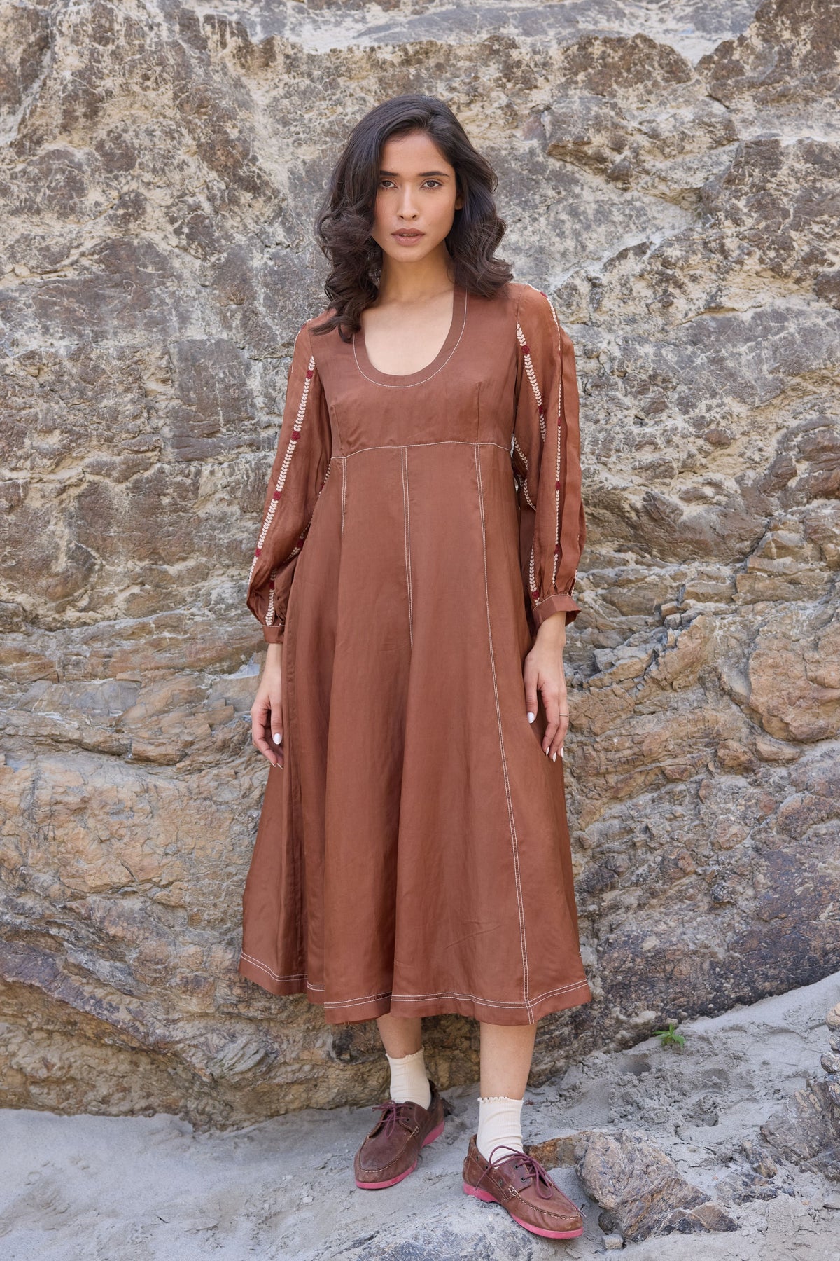 Brown Midi Dress