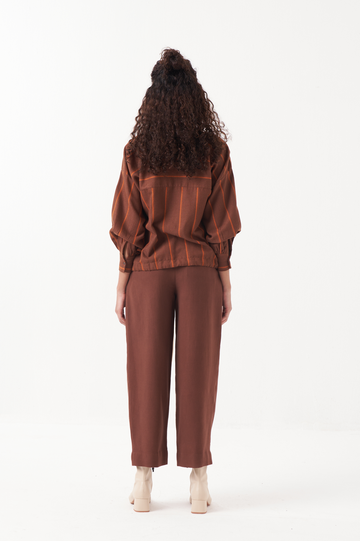 Drawstring Chocolate Brown Top