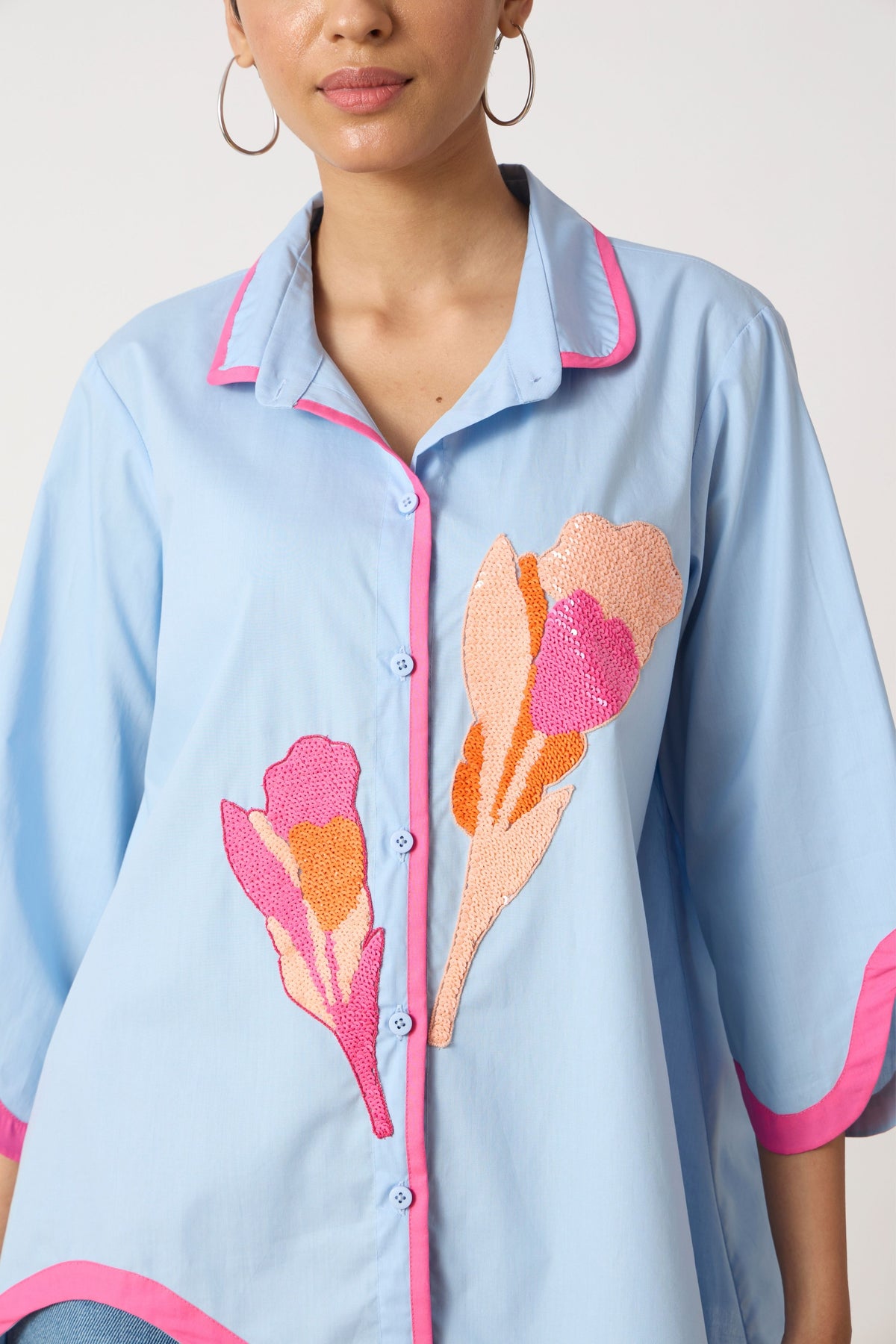 Liam Applique Dutch Blue Shirt