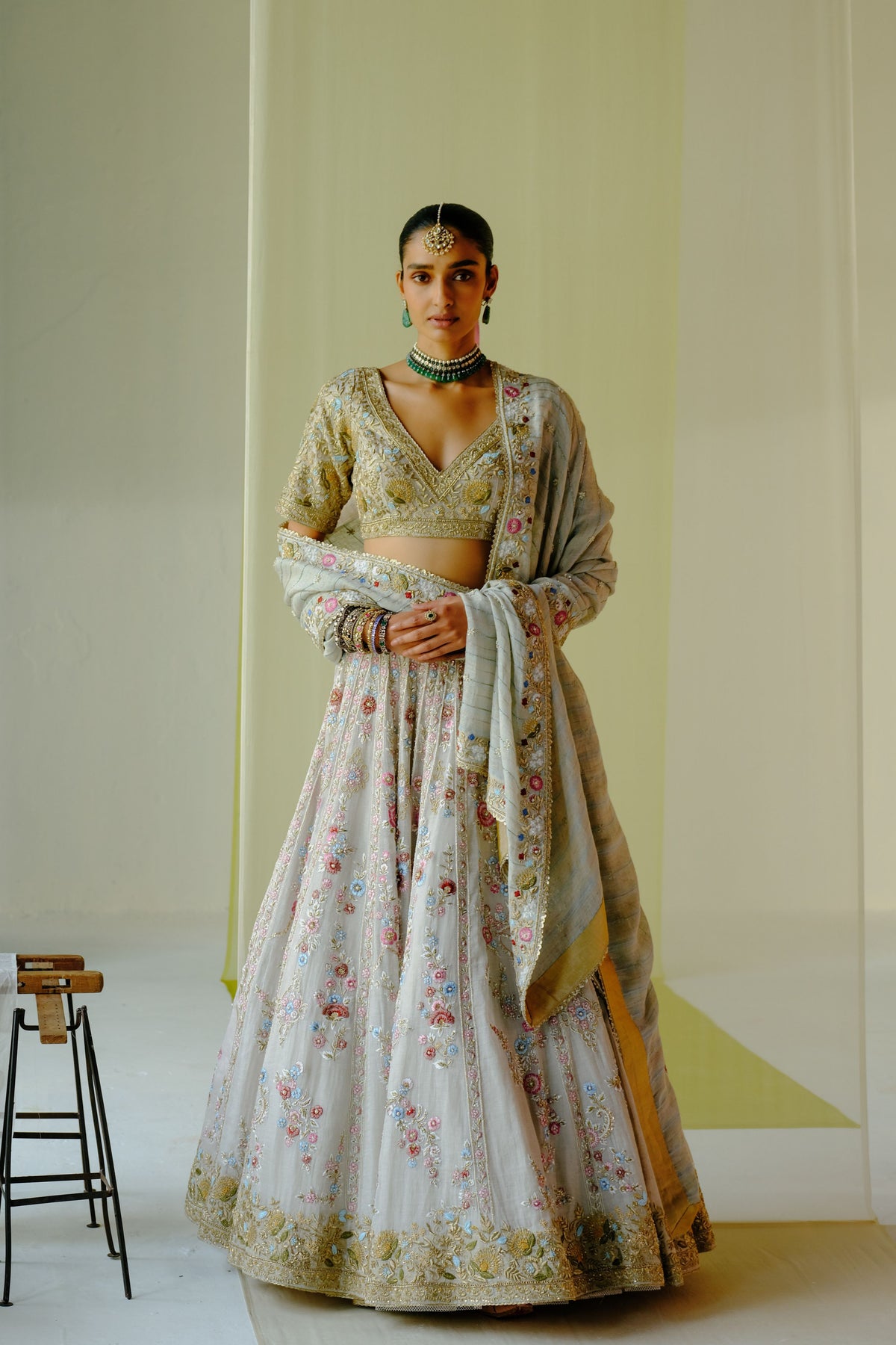 Offwhite Gulaab Lehenga Set