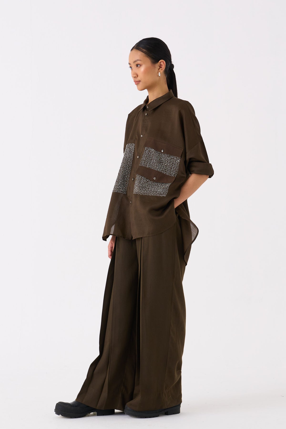 Olive Pocket Shirt Co-ord