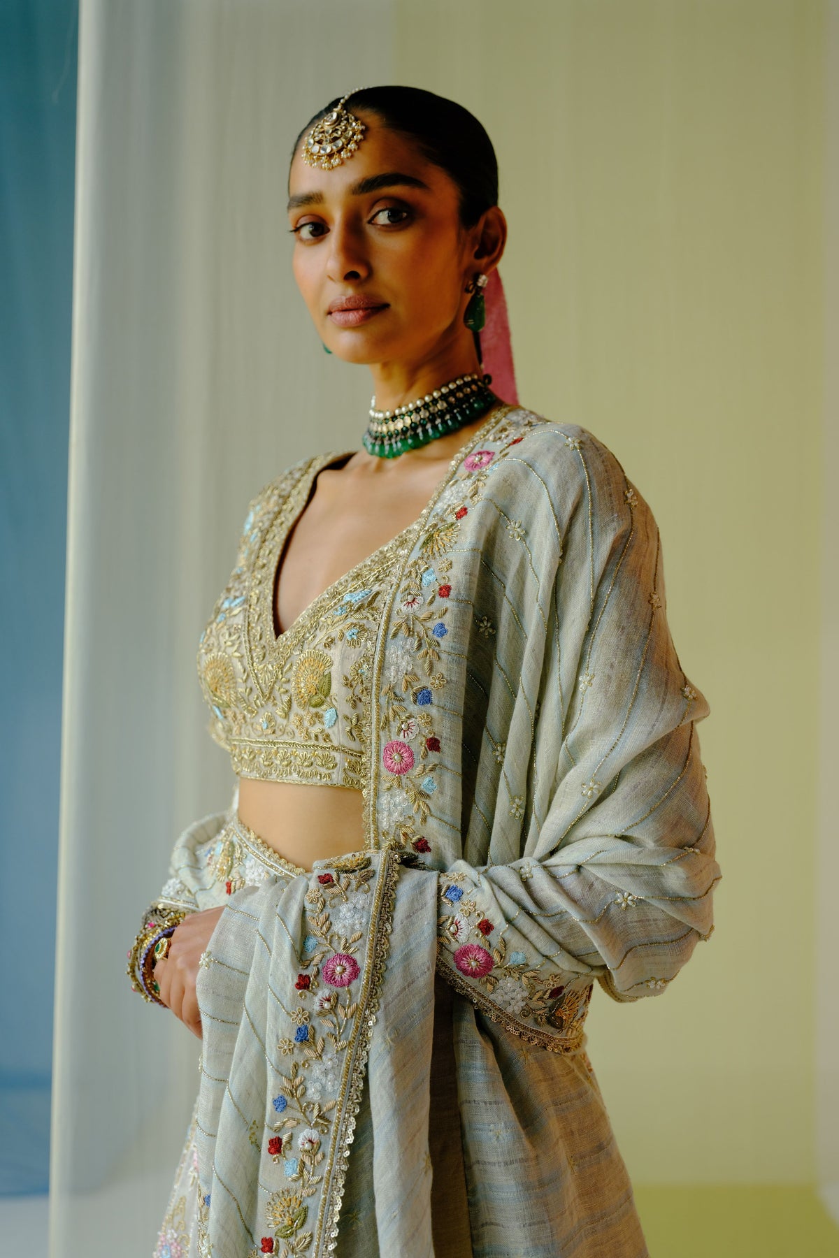 Offwhite Gulaab Lehenga Set