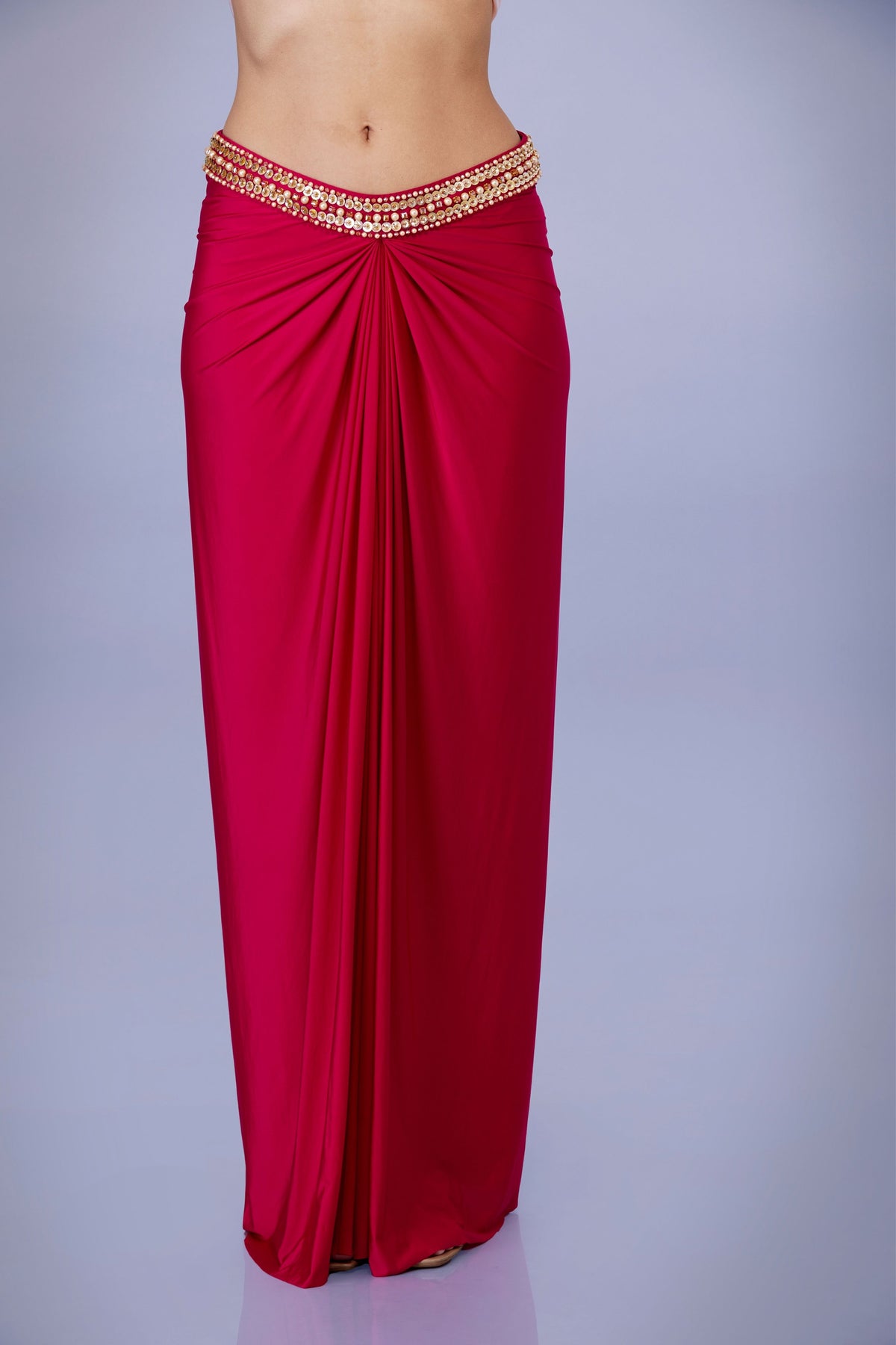 Ruby Pink Draped Skirt