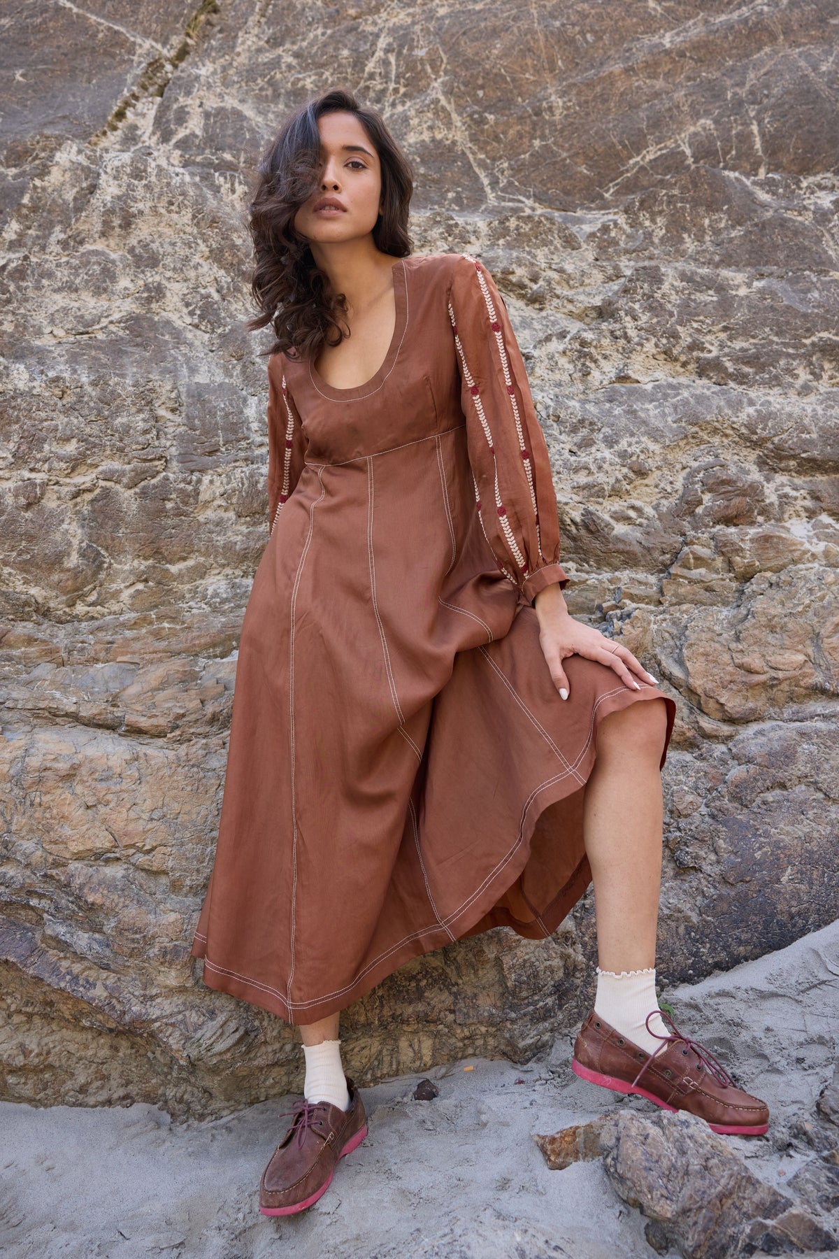 Brown Midi Dress