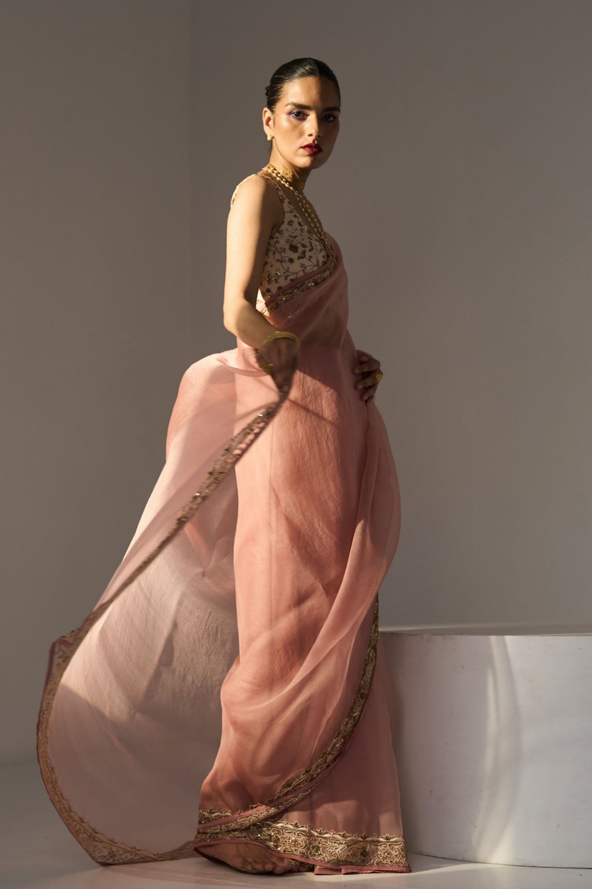 Pink Pavit Saree