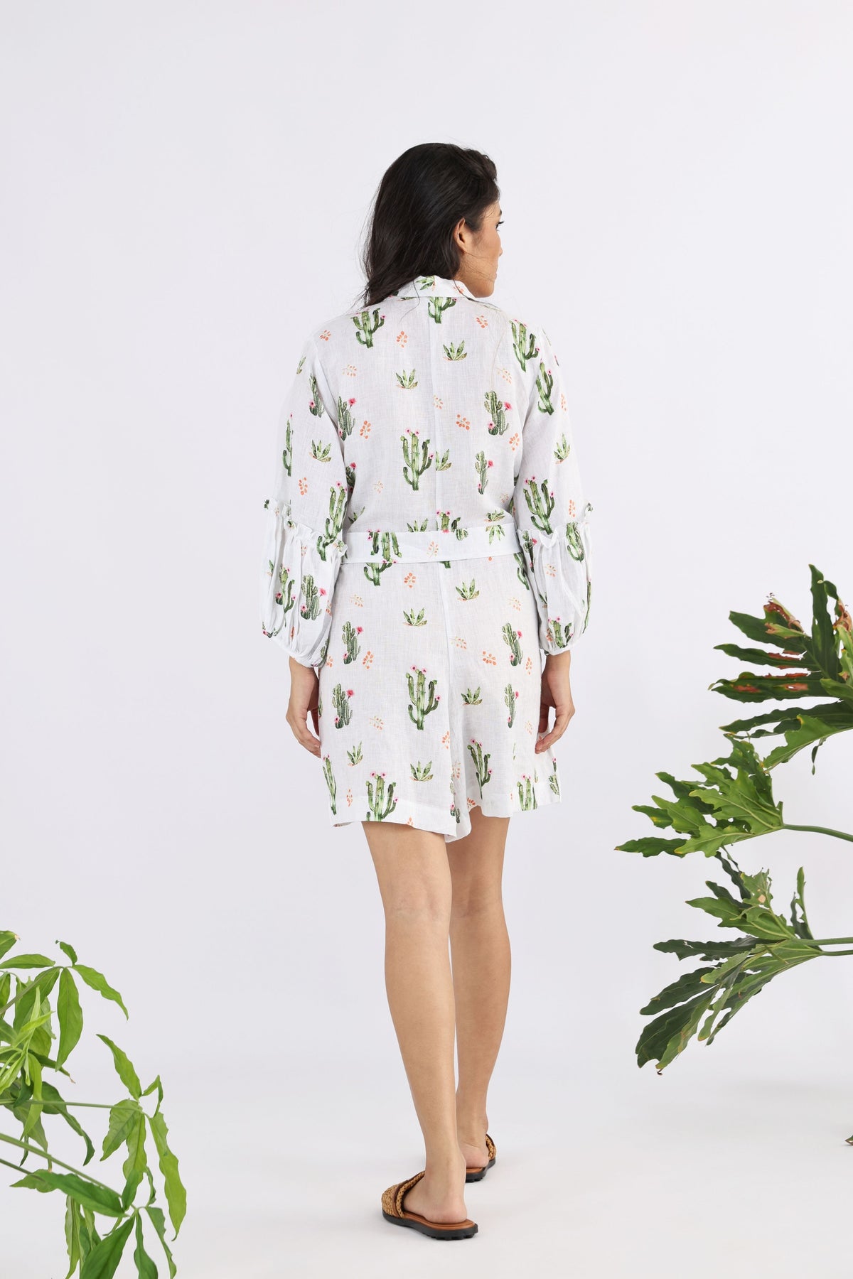 Cactus Bristle Tie Playsuit