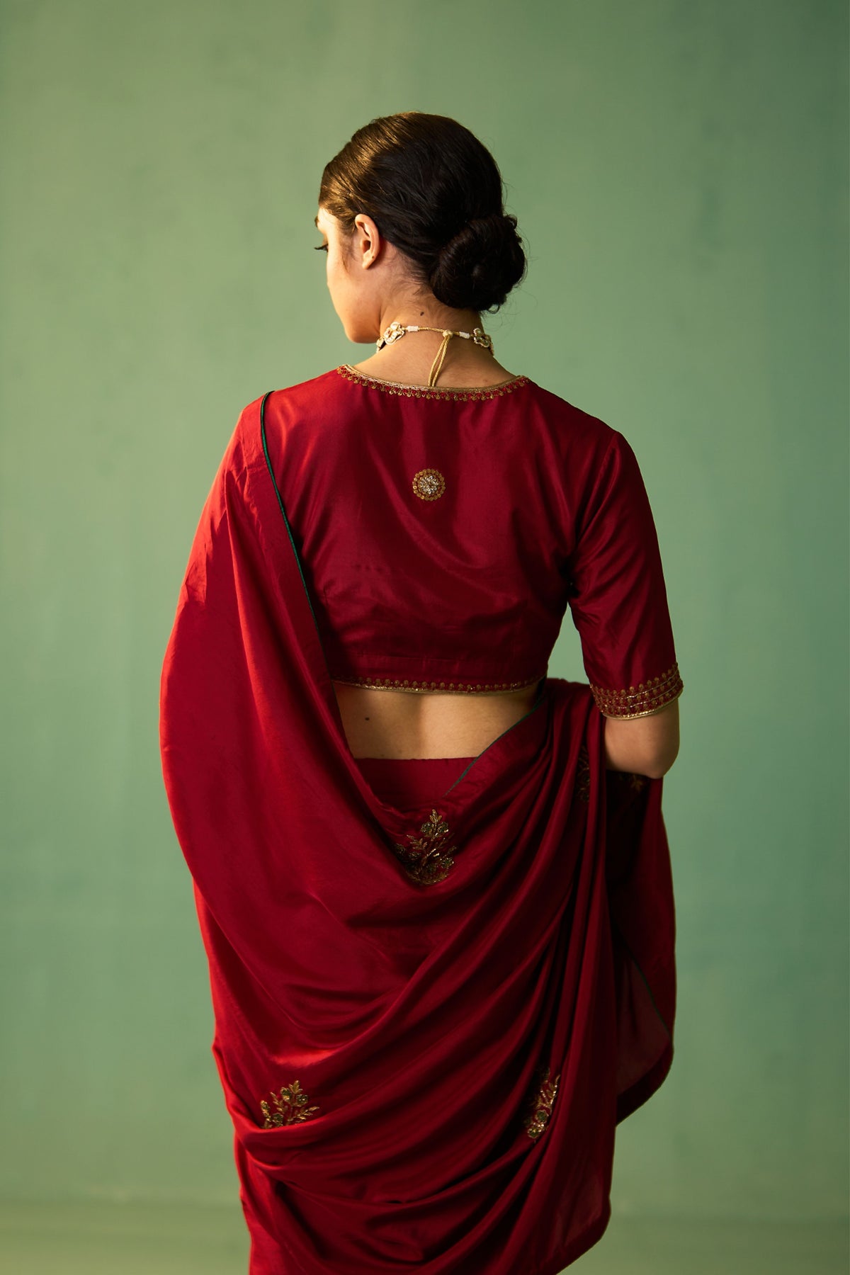 Maroon Red Devika Saree