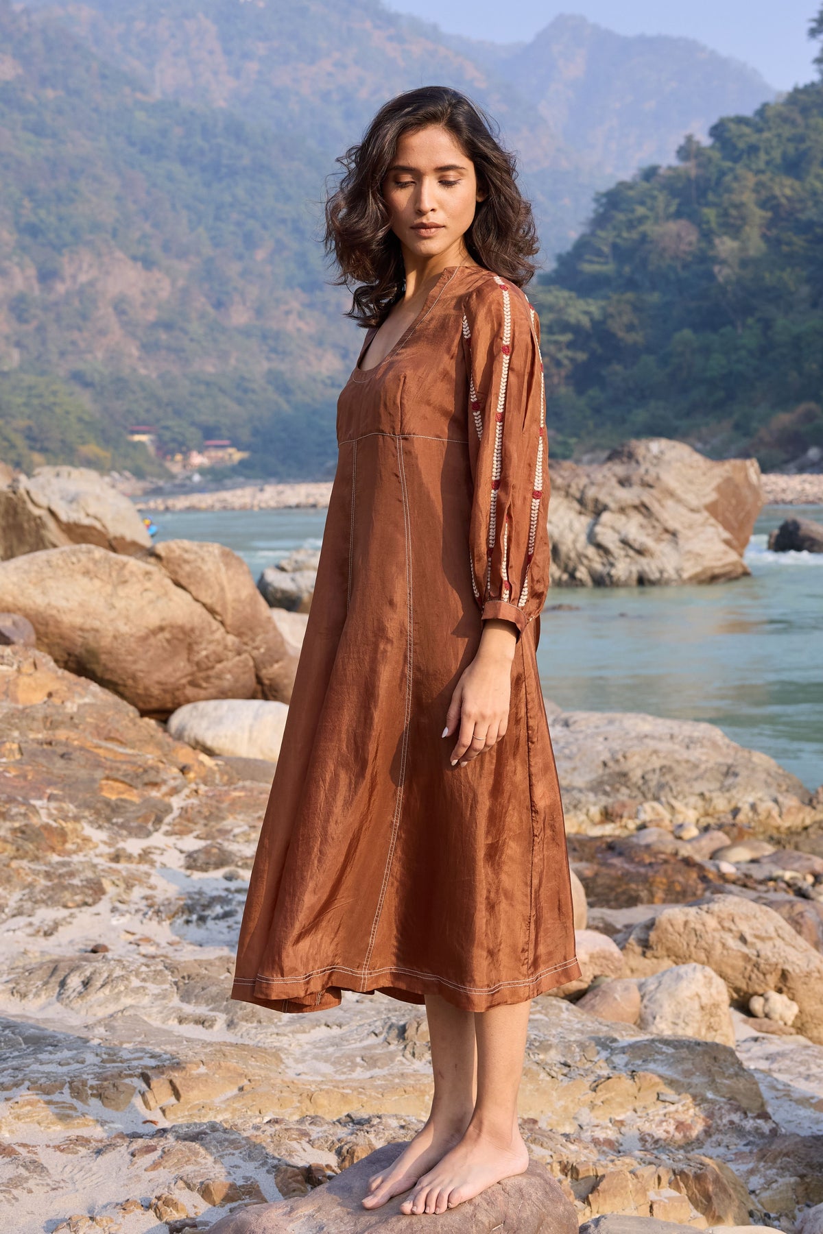 Brown Midi Dress