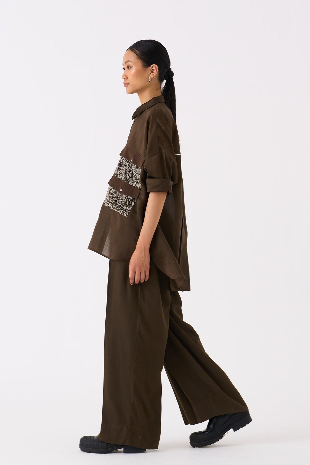 Olive Pocket Shirt Co-ord