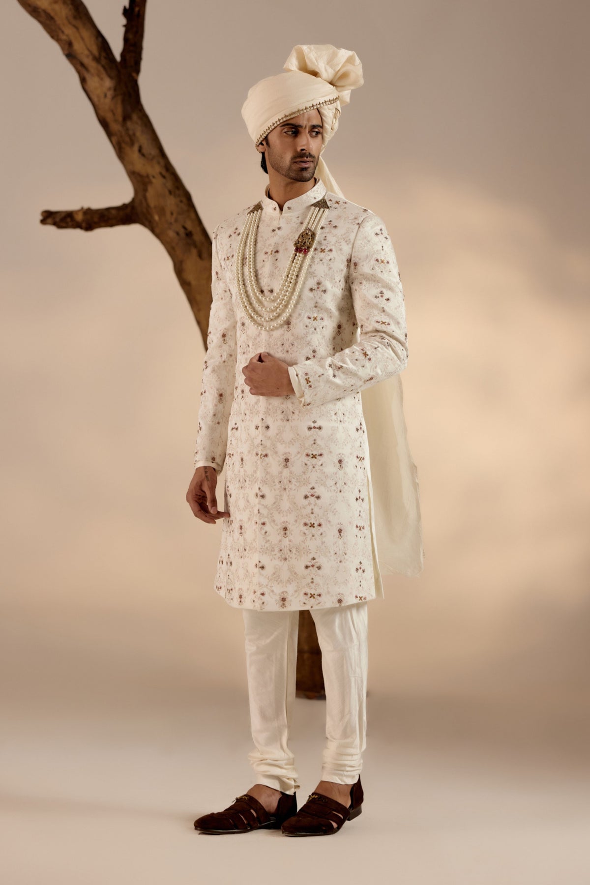 Rouge Wane Sherwani Set