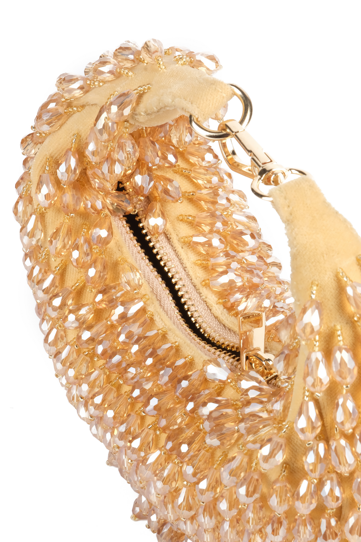 Ophelia Gold Embellished Hobo Bag