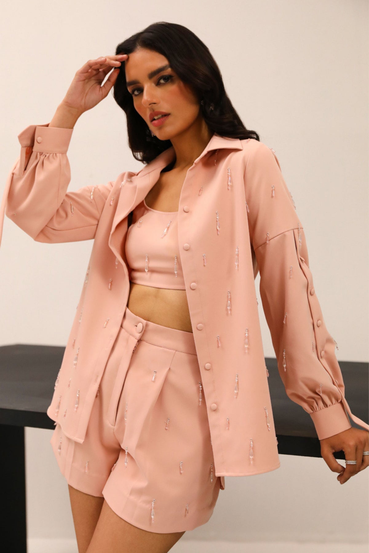 Lily Co-Ord Set In Peach