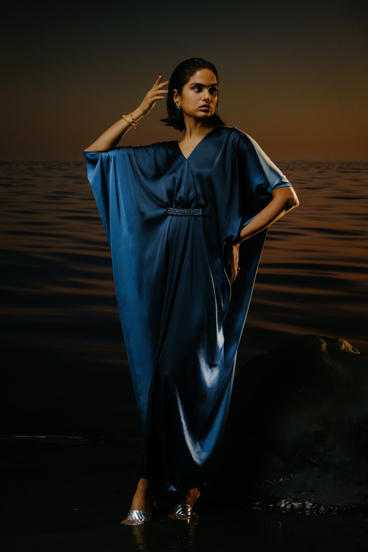 Mira Ocean Blue Ombre Kaftan