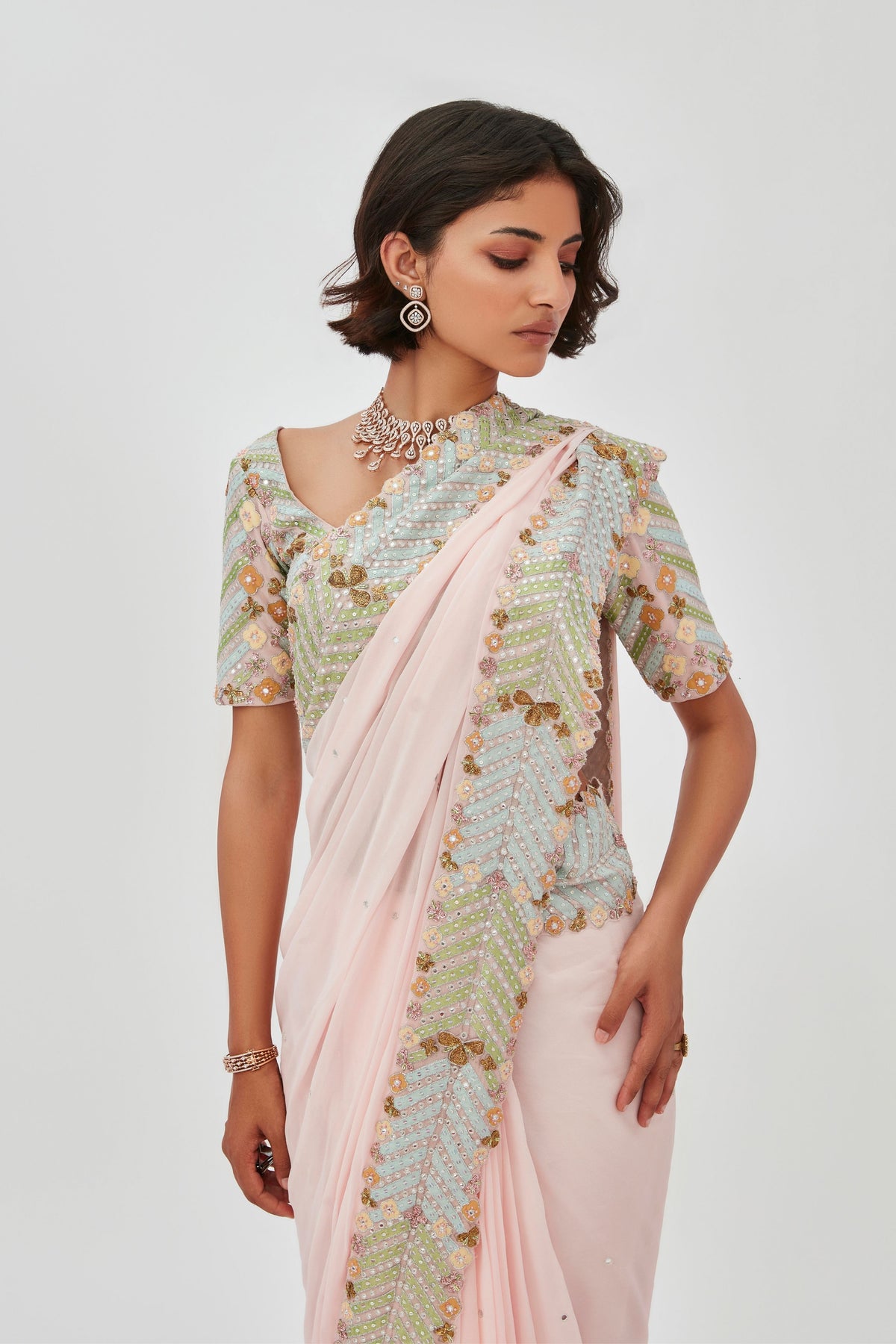 Spanish Pink Fariba Saree