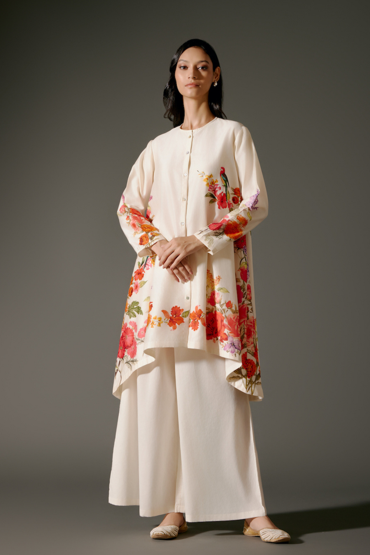 Flared Tunic Set Ivory