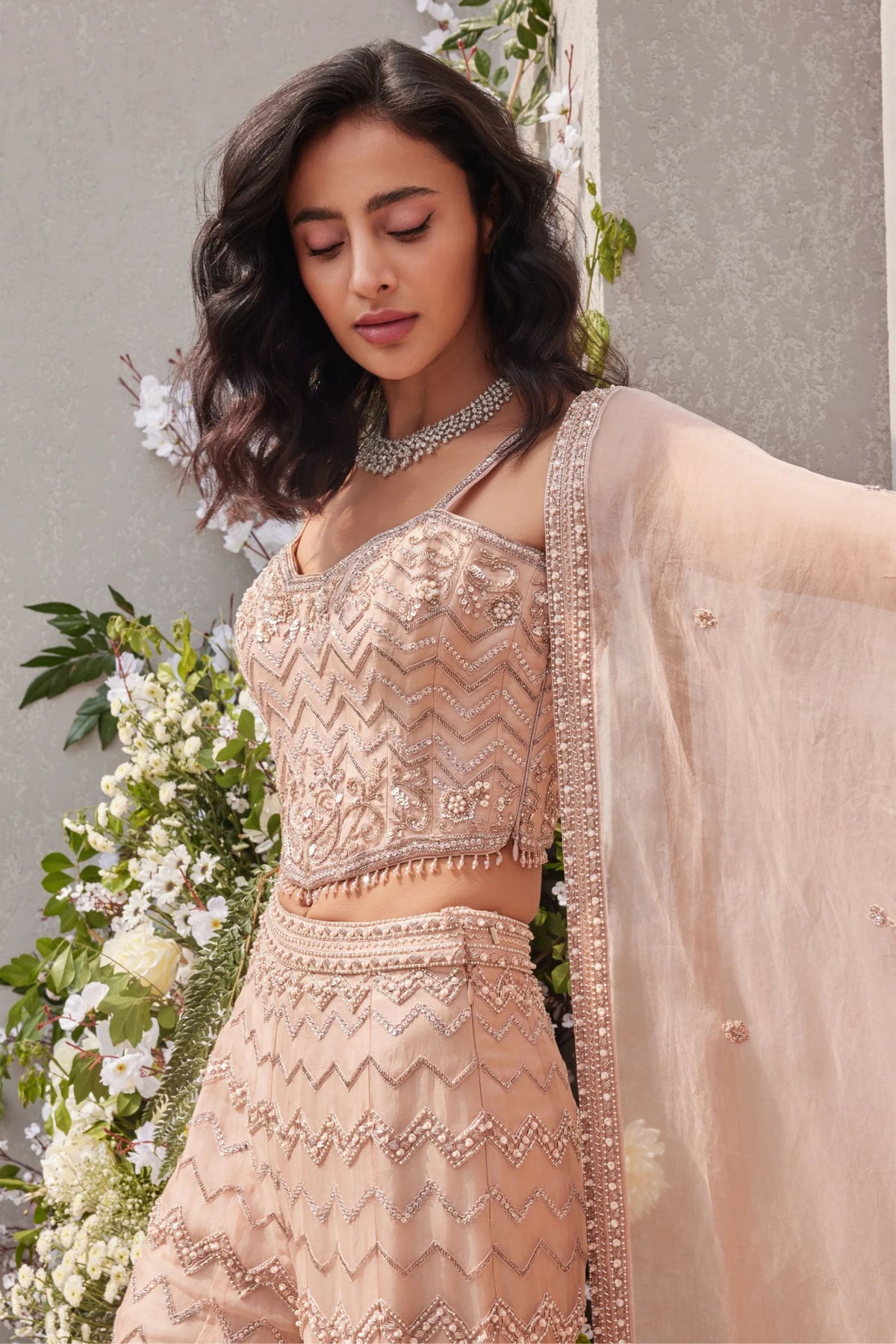 Blush Pink Sharara Set