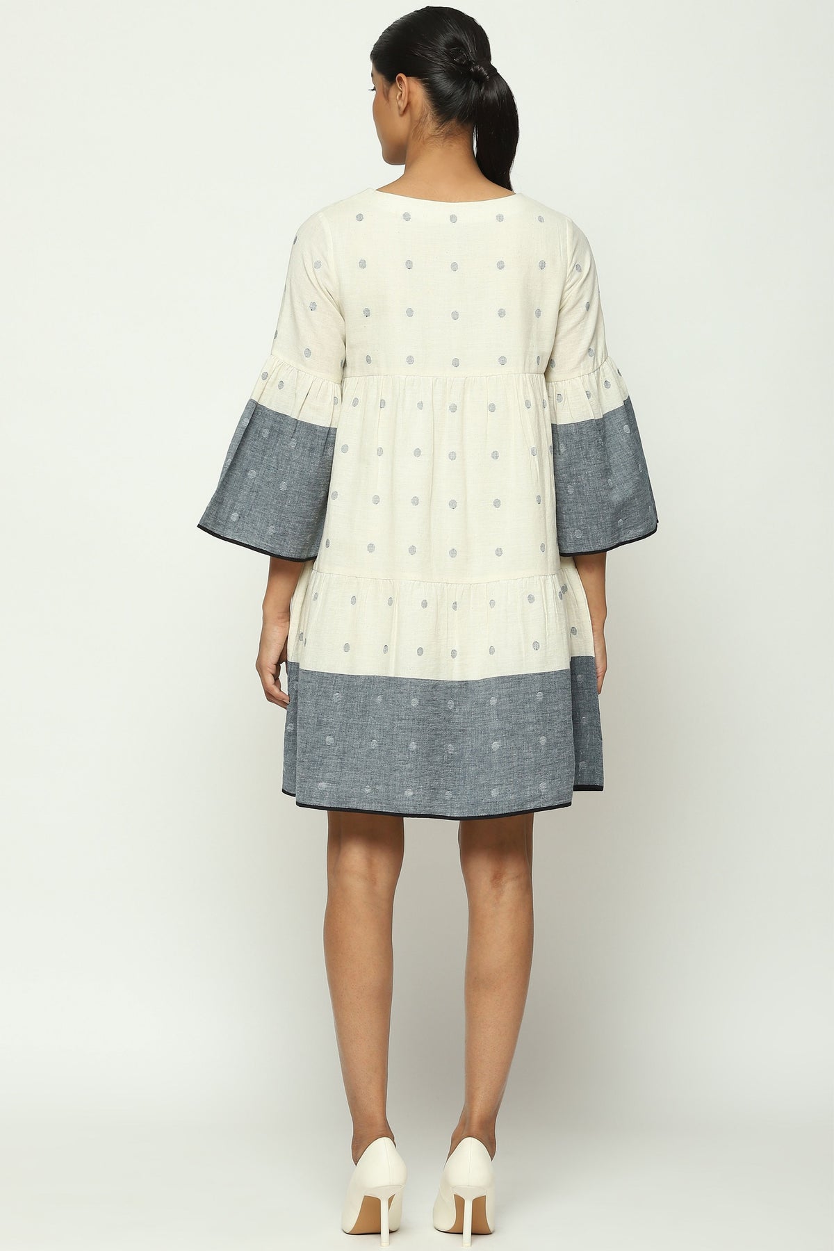 Border Jamdani Dots Dress