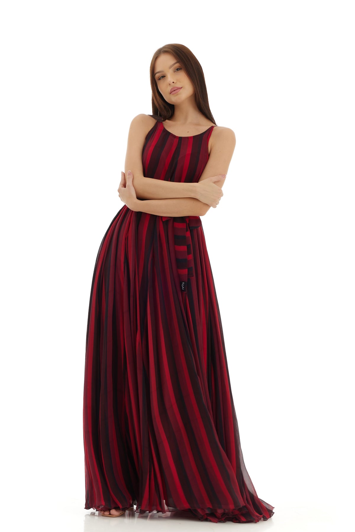 Red and Black Long Dress