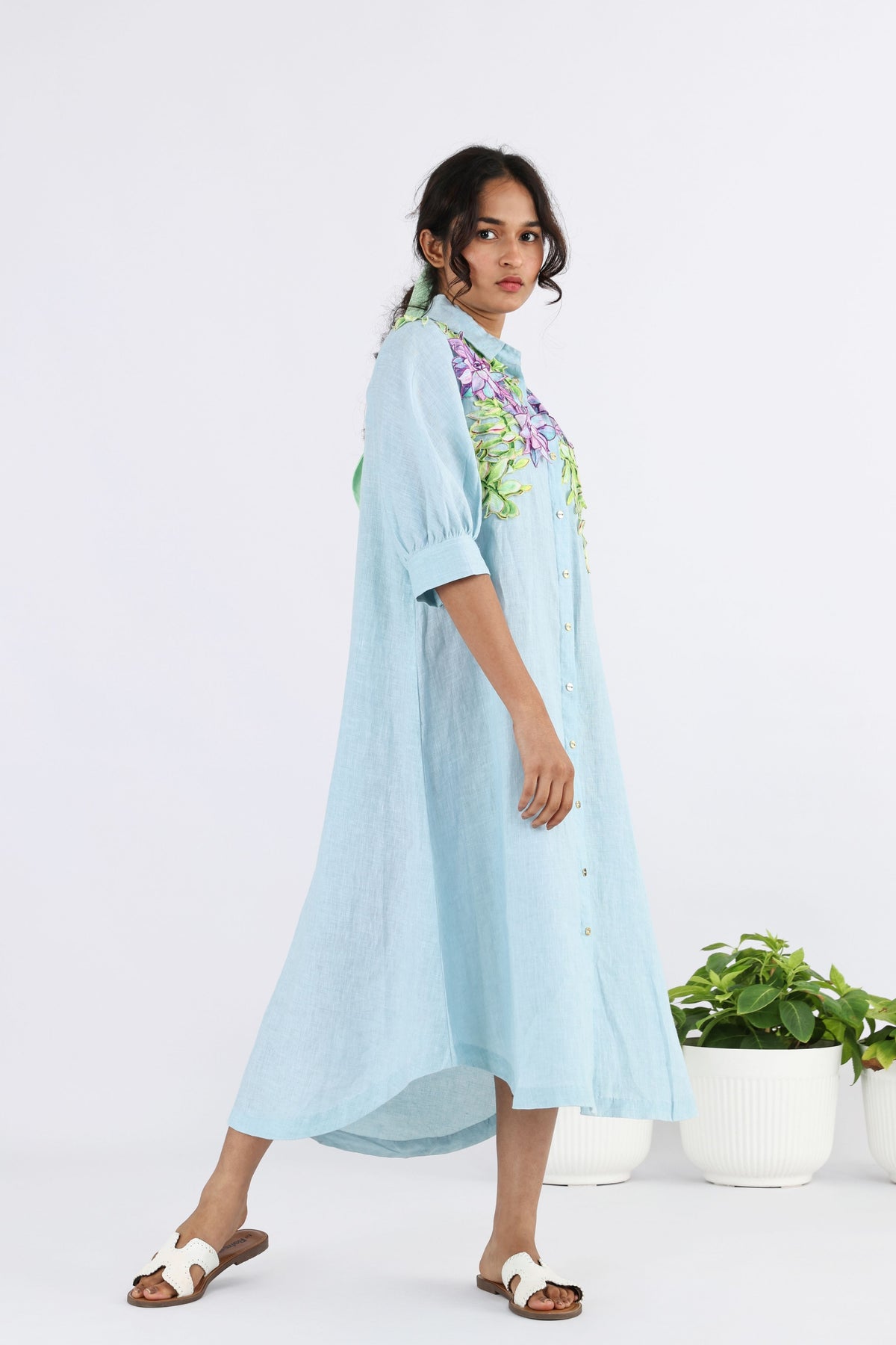 Pale Blue Moonglow Long Dress