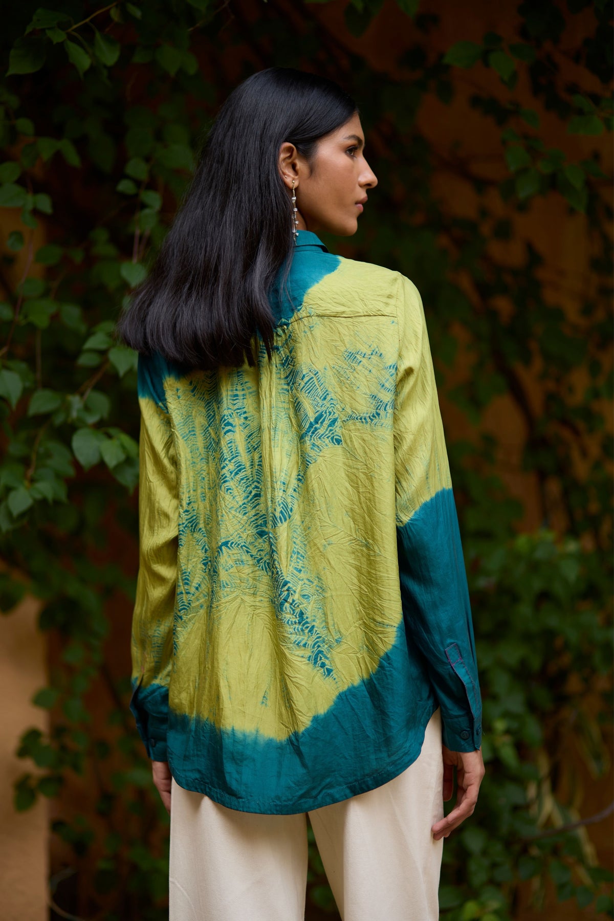 Neon and Turq Bandhni Shirt