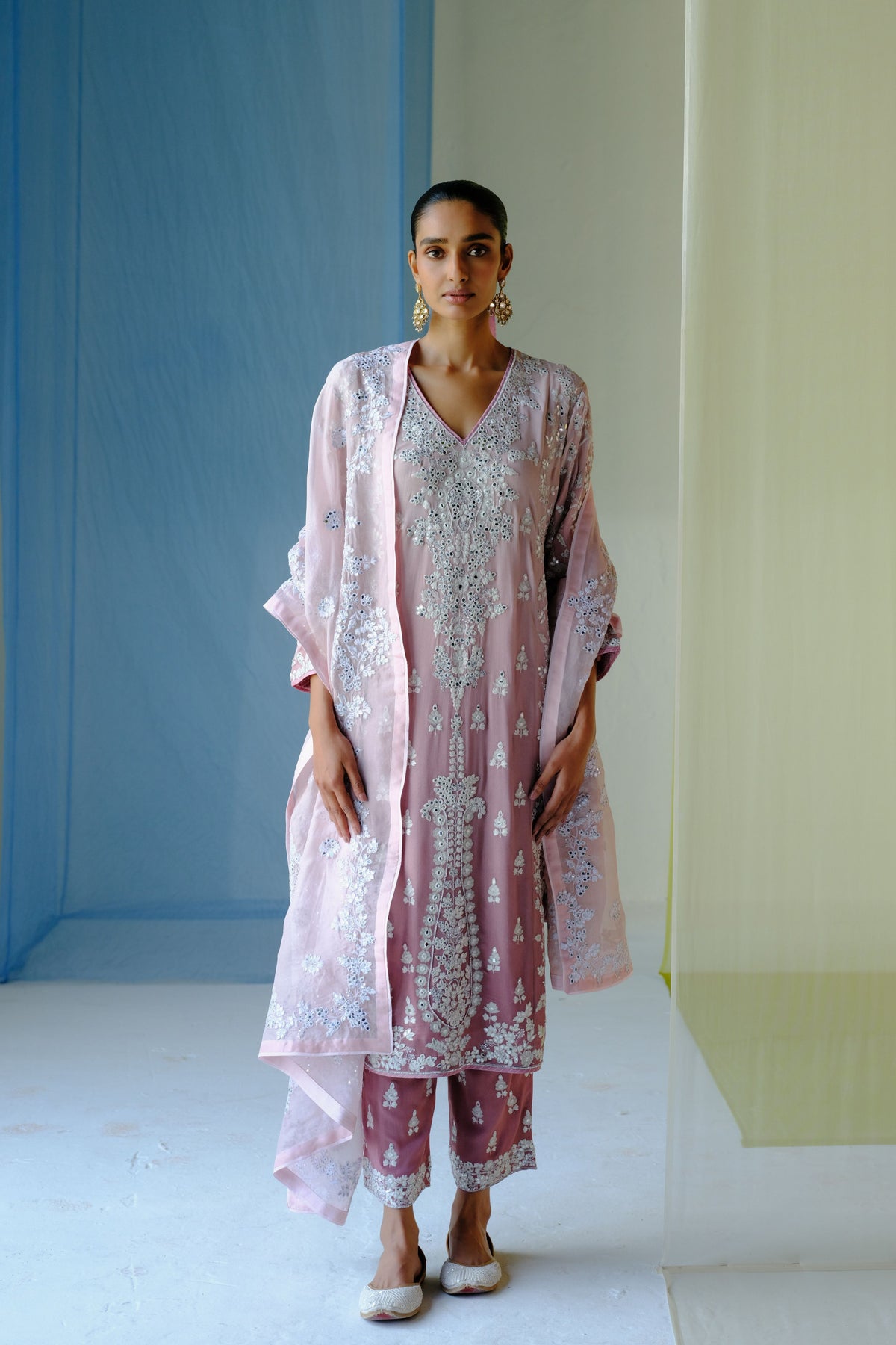 Pink Dua Long Kurta Set