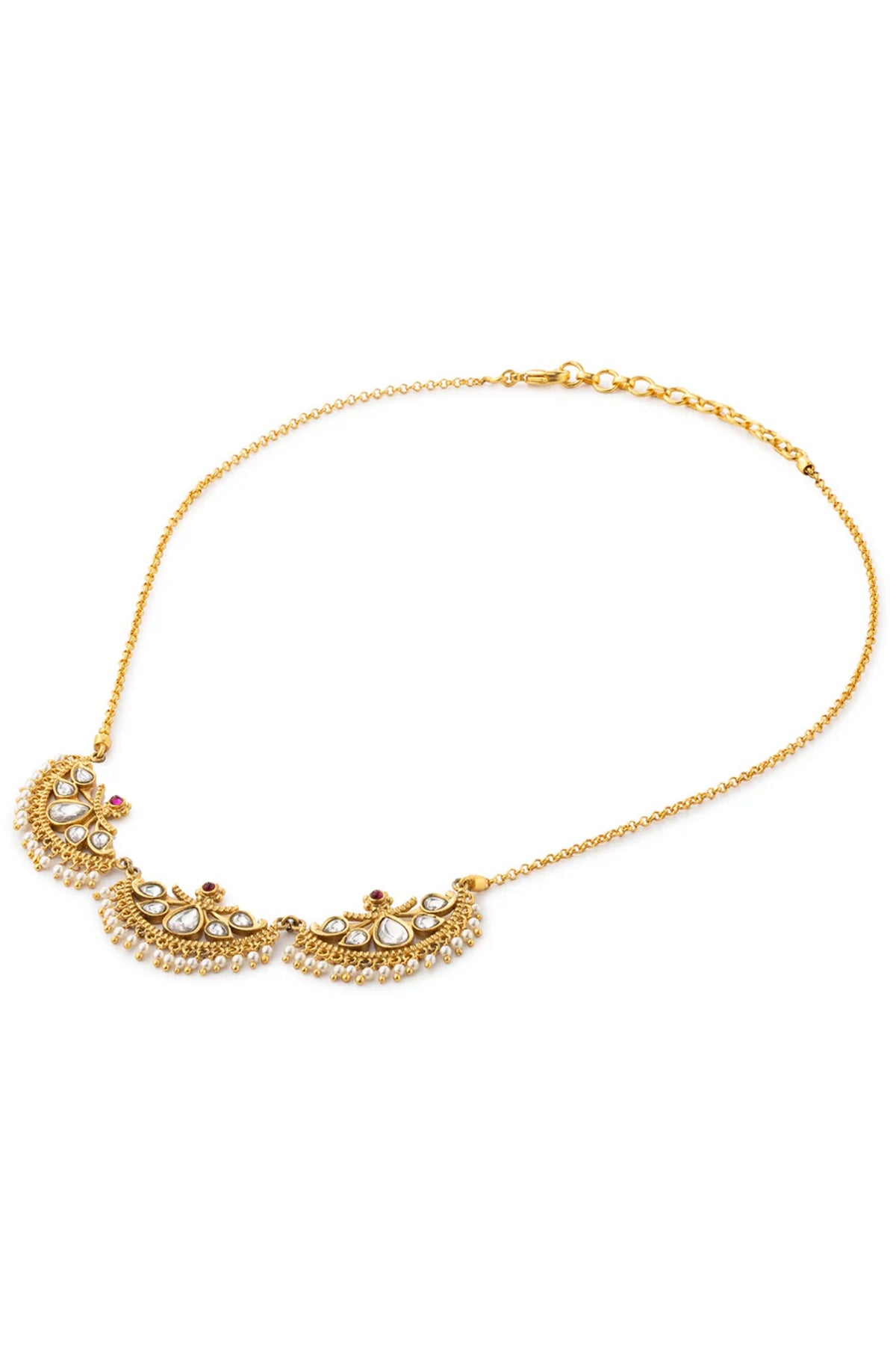 Gulmohar Crescent Necklace