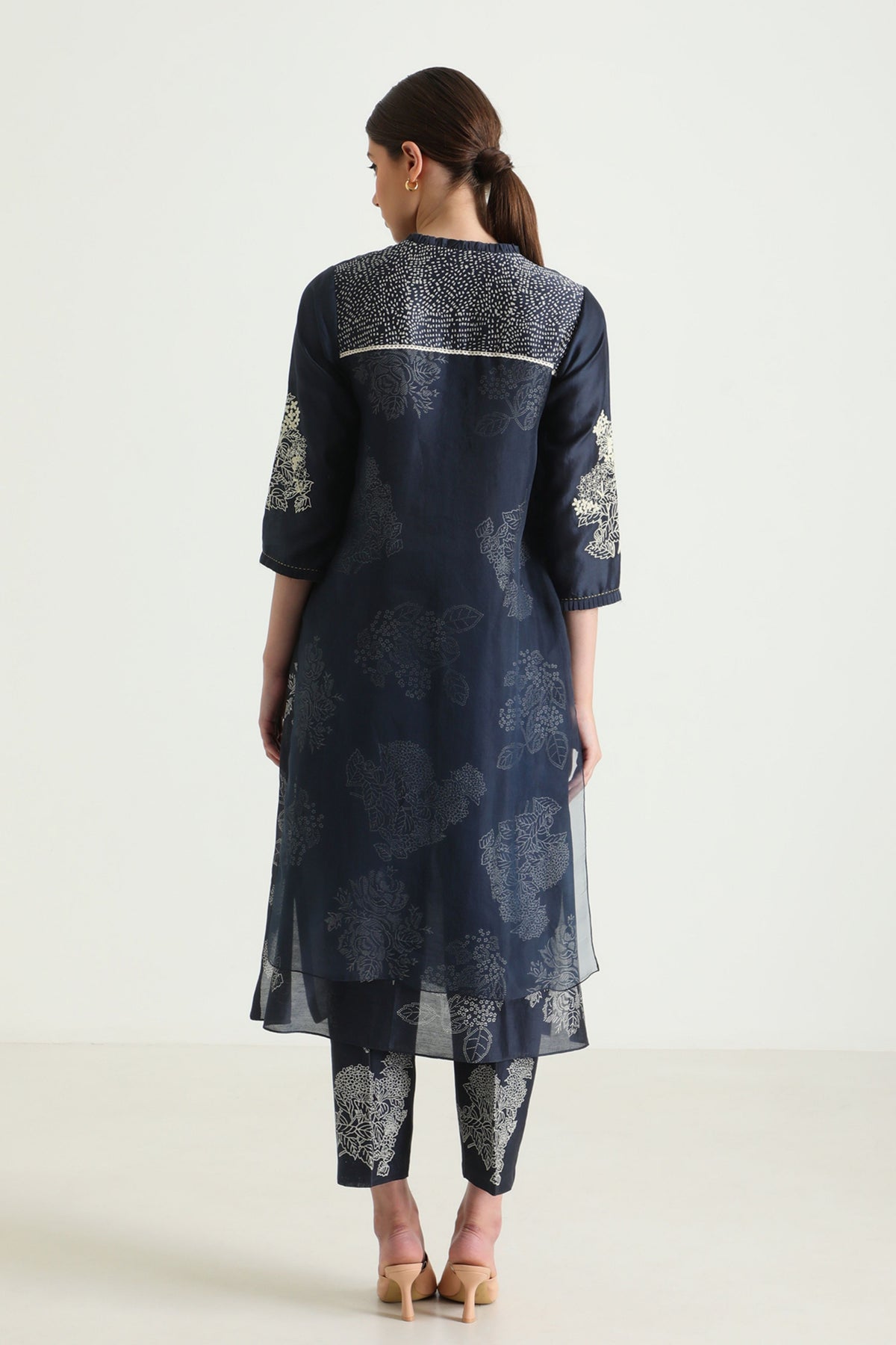 Indigo Double Layer Kurta Set