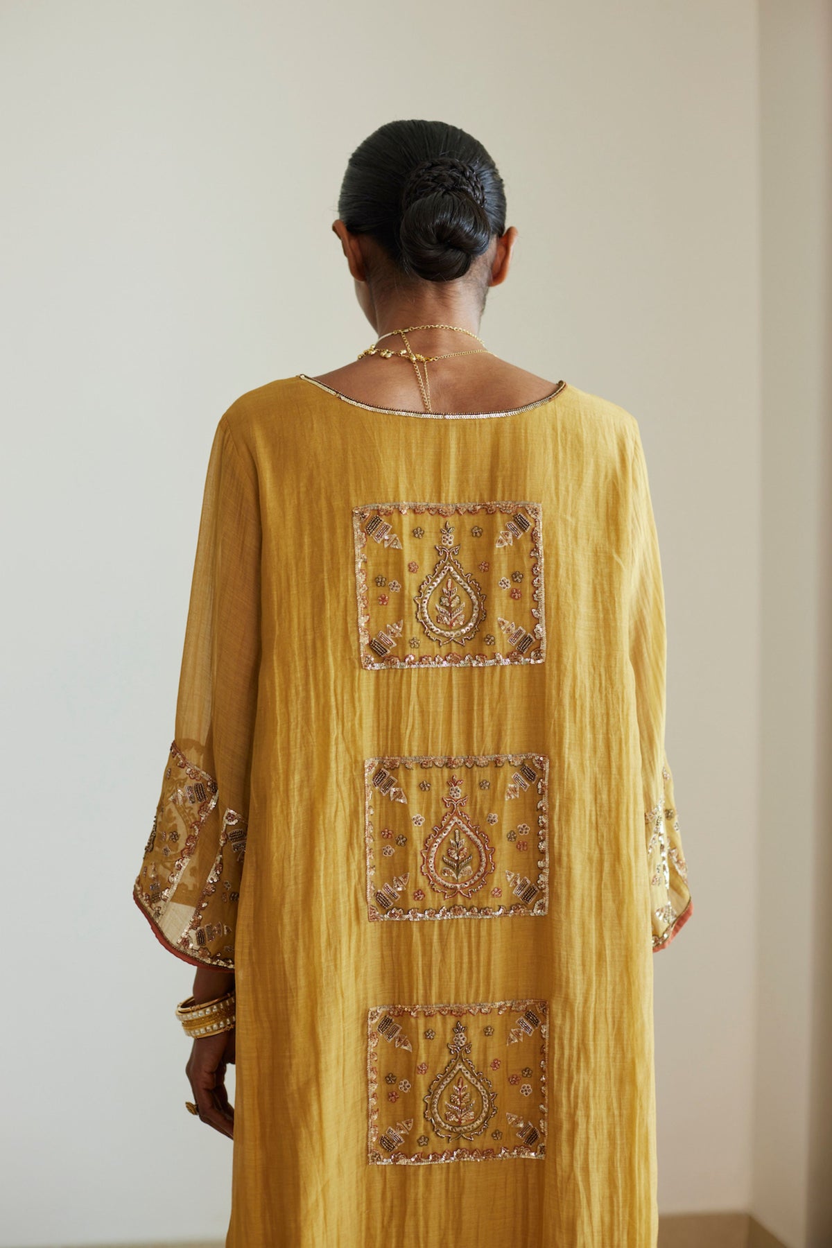 Yellow Akaari Kurta Set