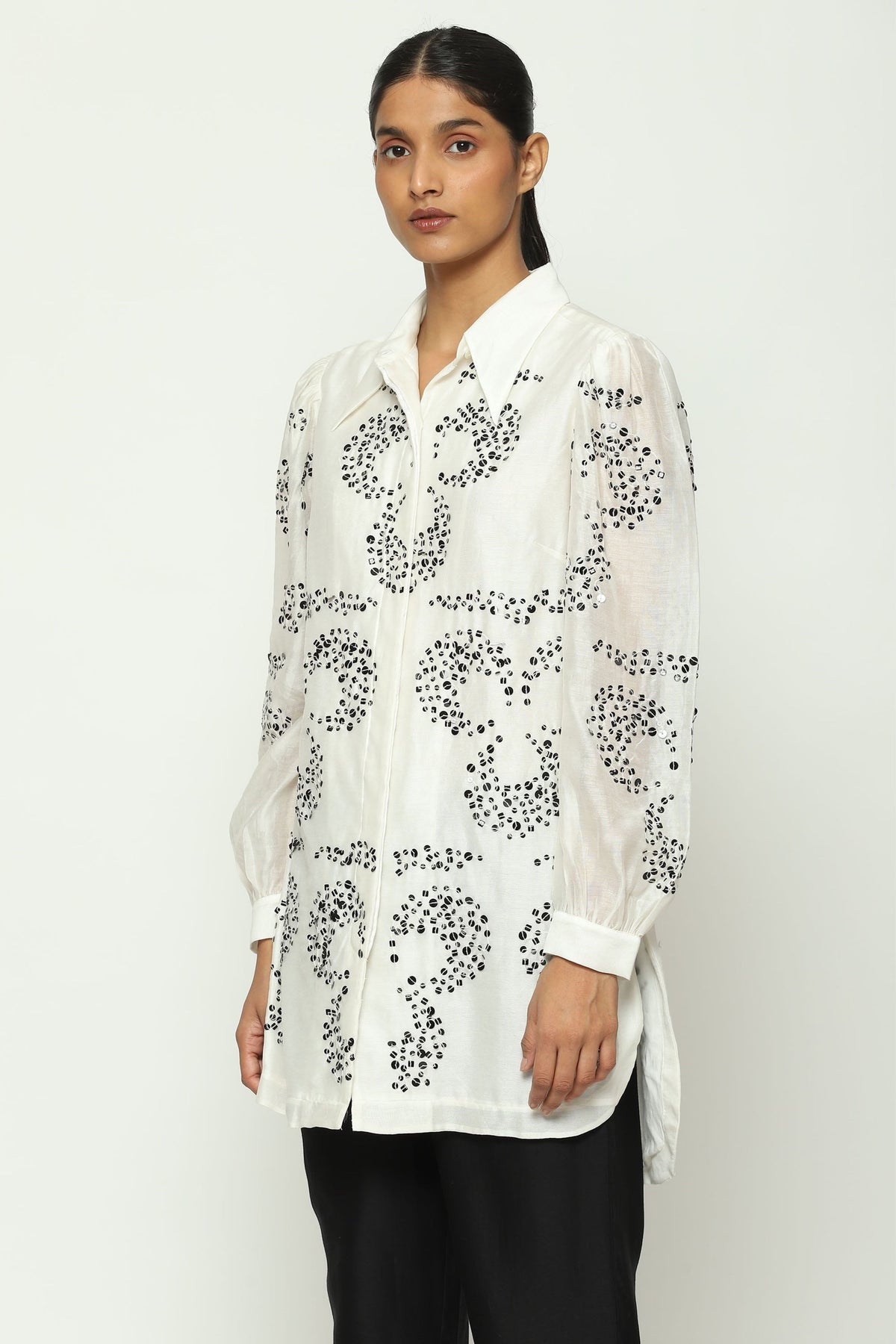 Embroidered Ottoman Moon Shirt