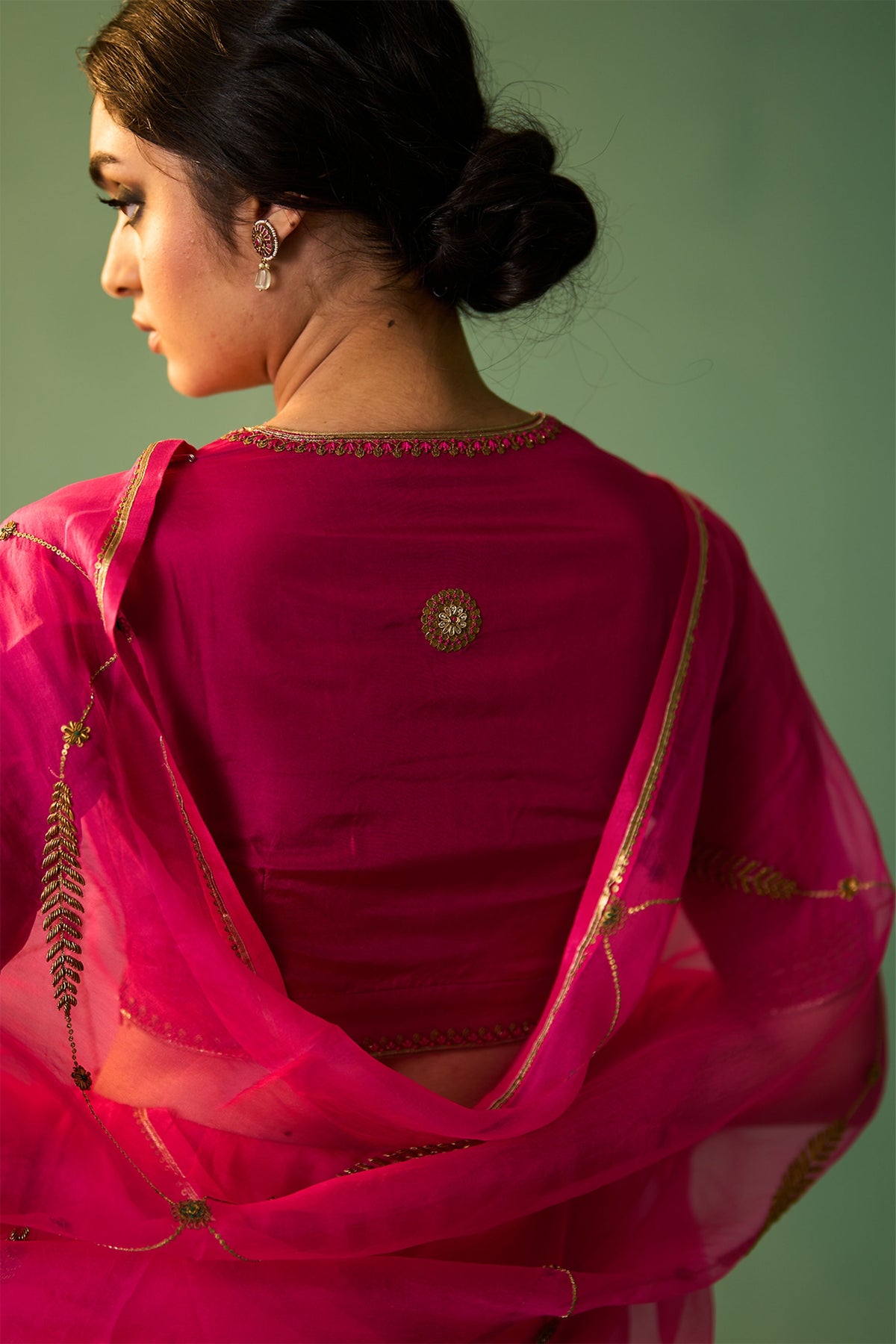 Rani Pink Sabaa Saree