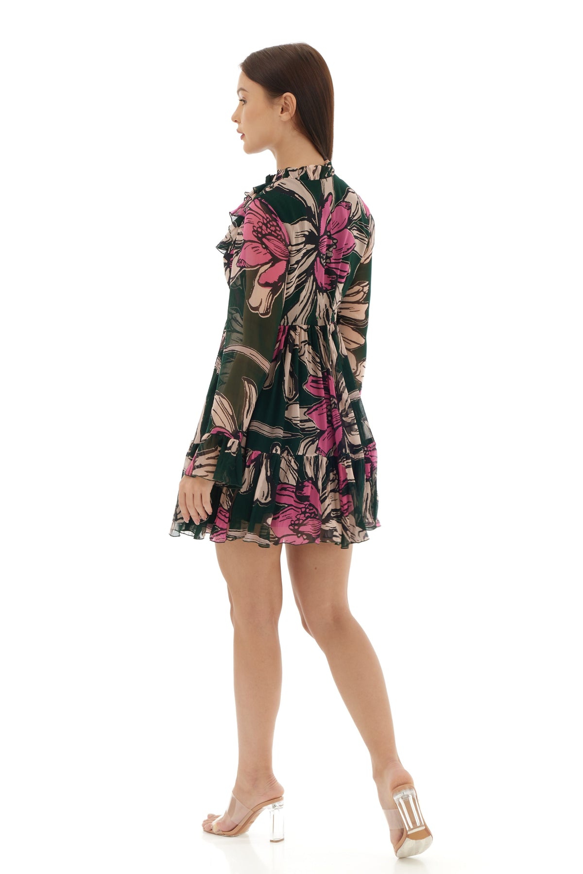 Multicolour Floral Short Dress