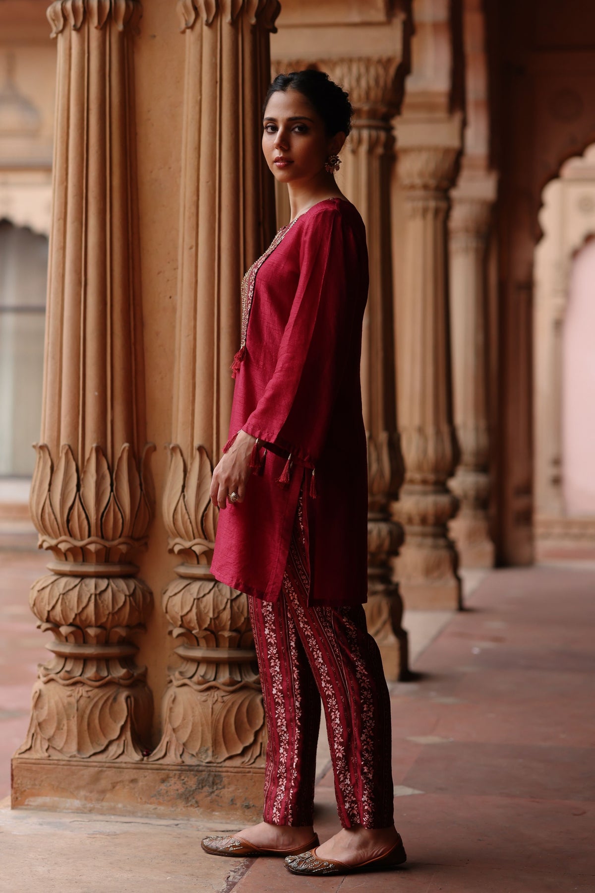 Deep Magenta Tunic Set