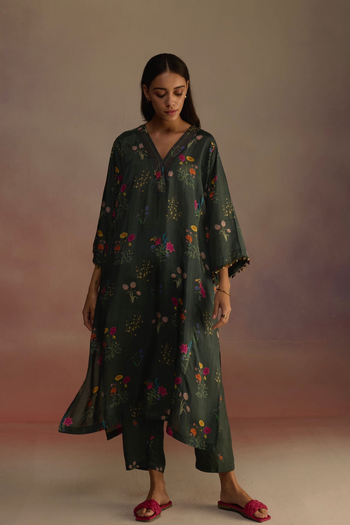 Zaira Long Green Kurta