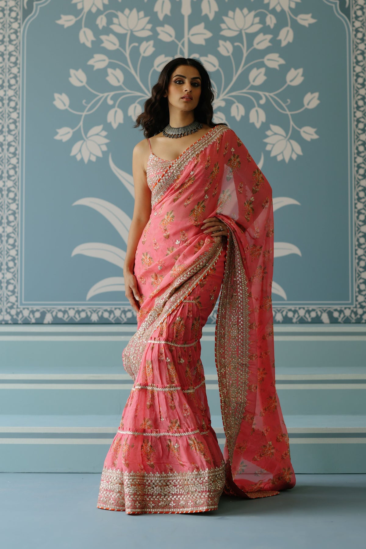 Pink Mahira Saree Set