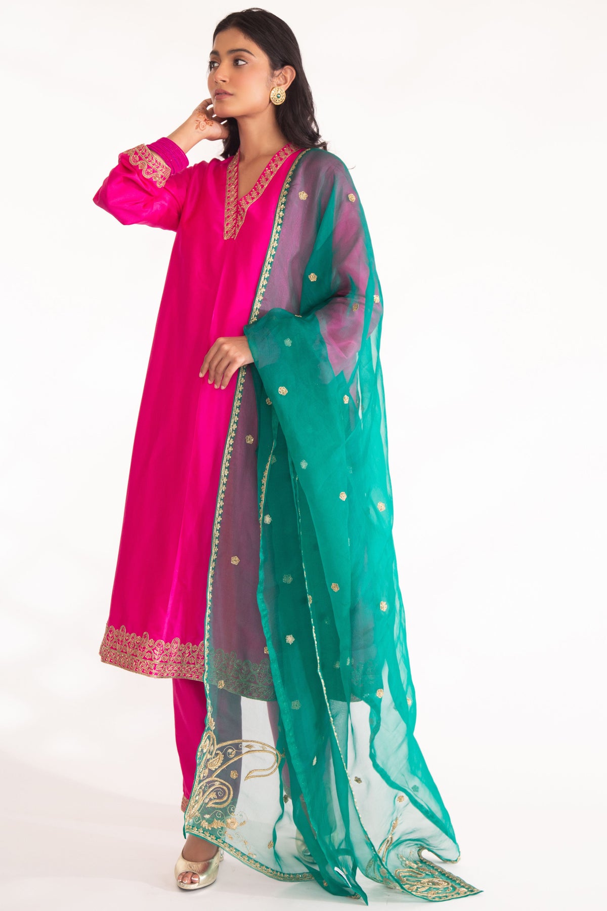 Magenta Pink Dhriti Kurta Set