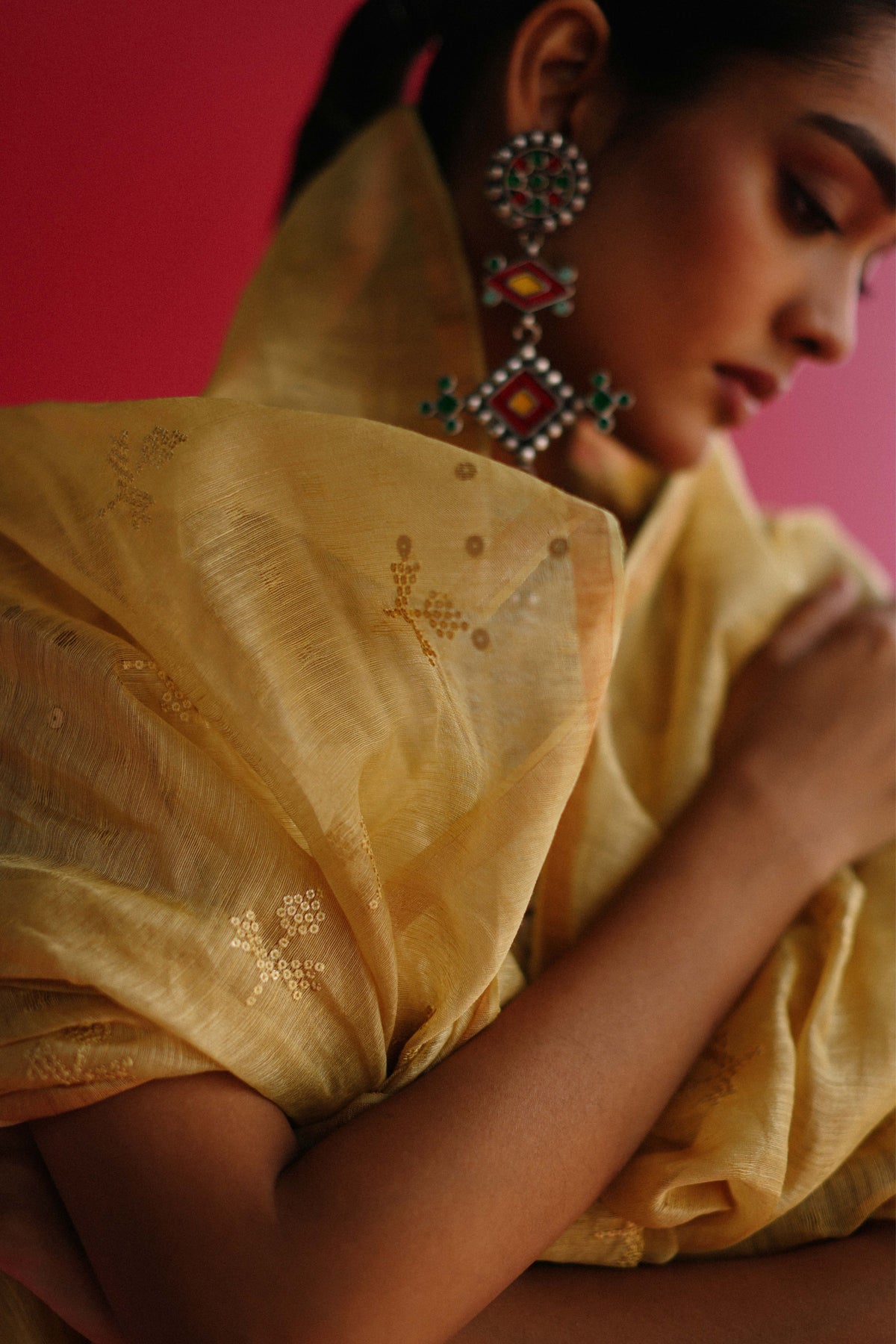 Pushti Yellow Dupatta