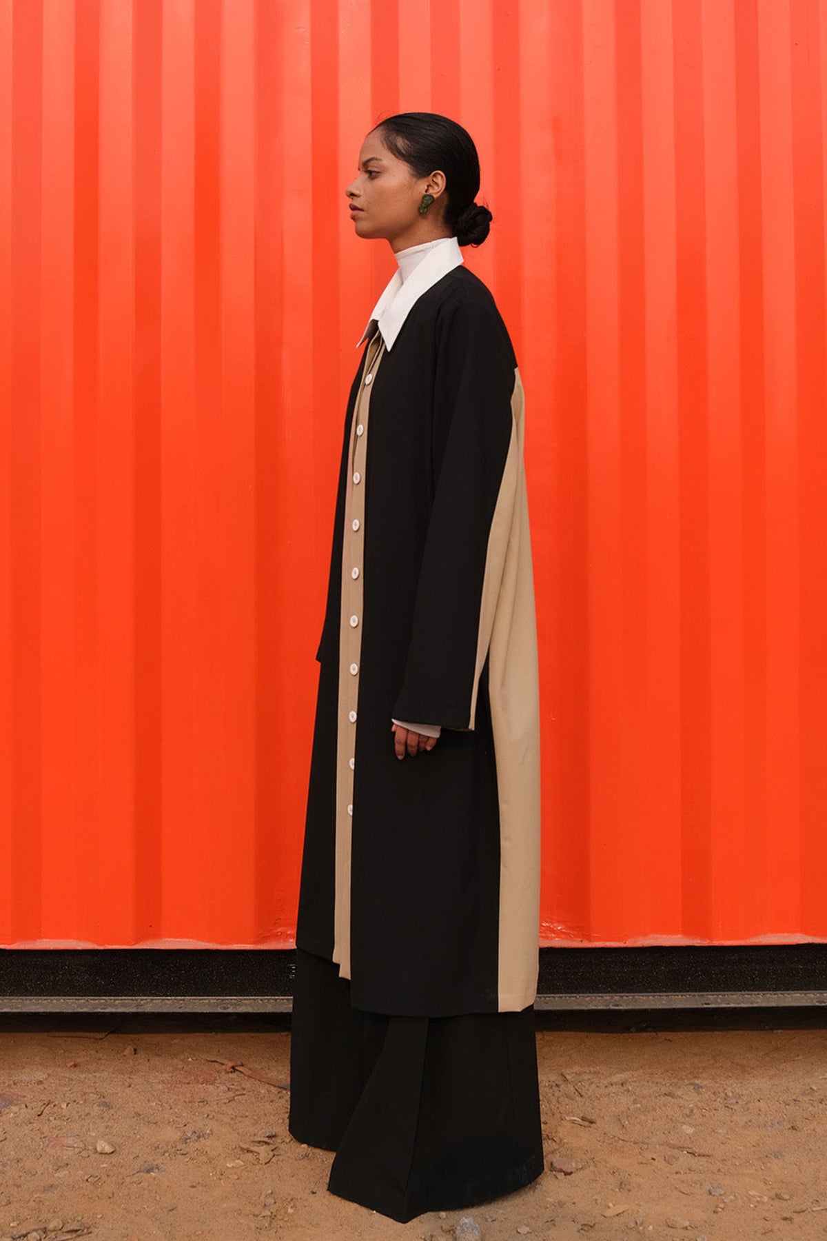 Panelled Long Jacket