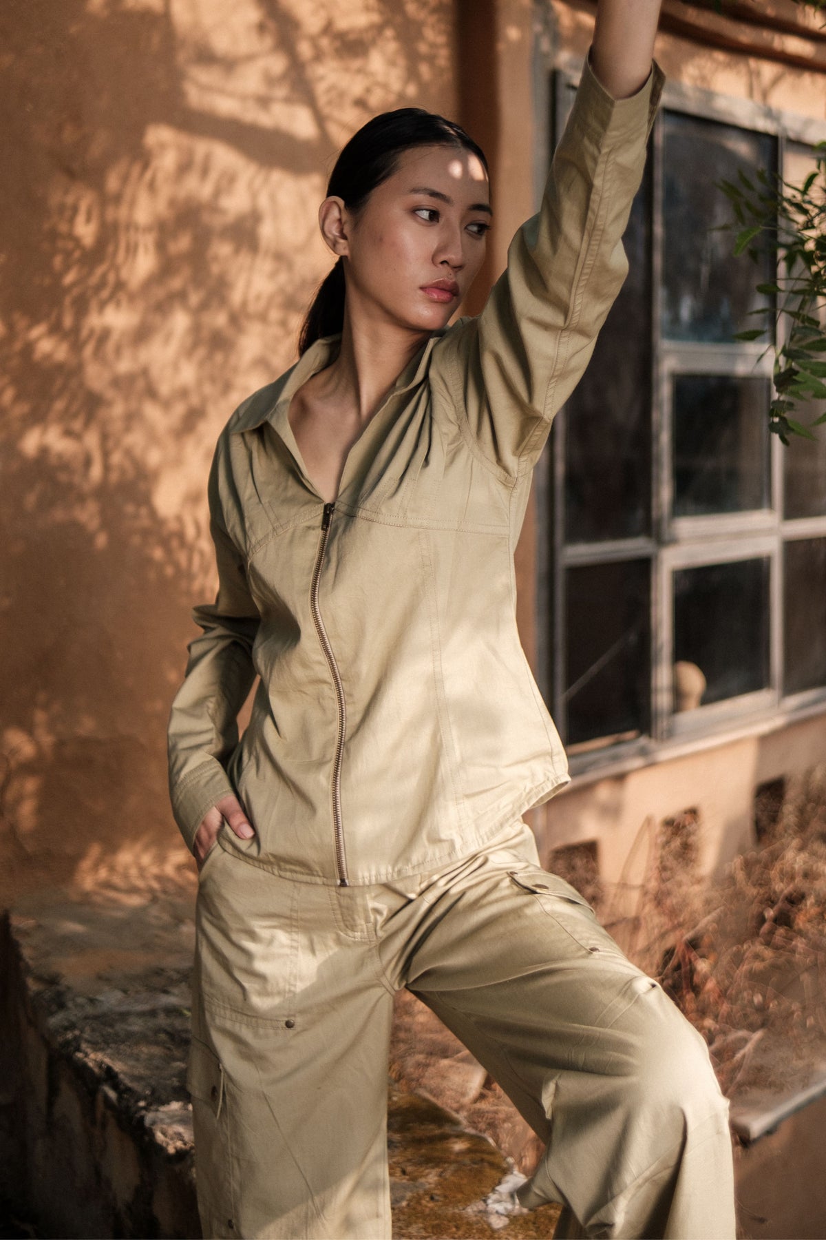 Khaki Saigon Parachute Pants