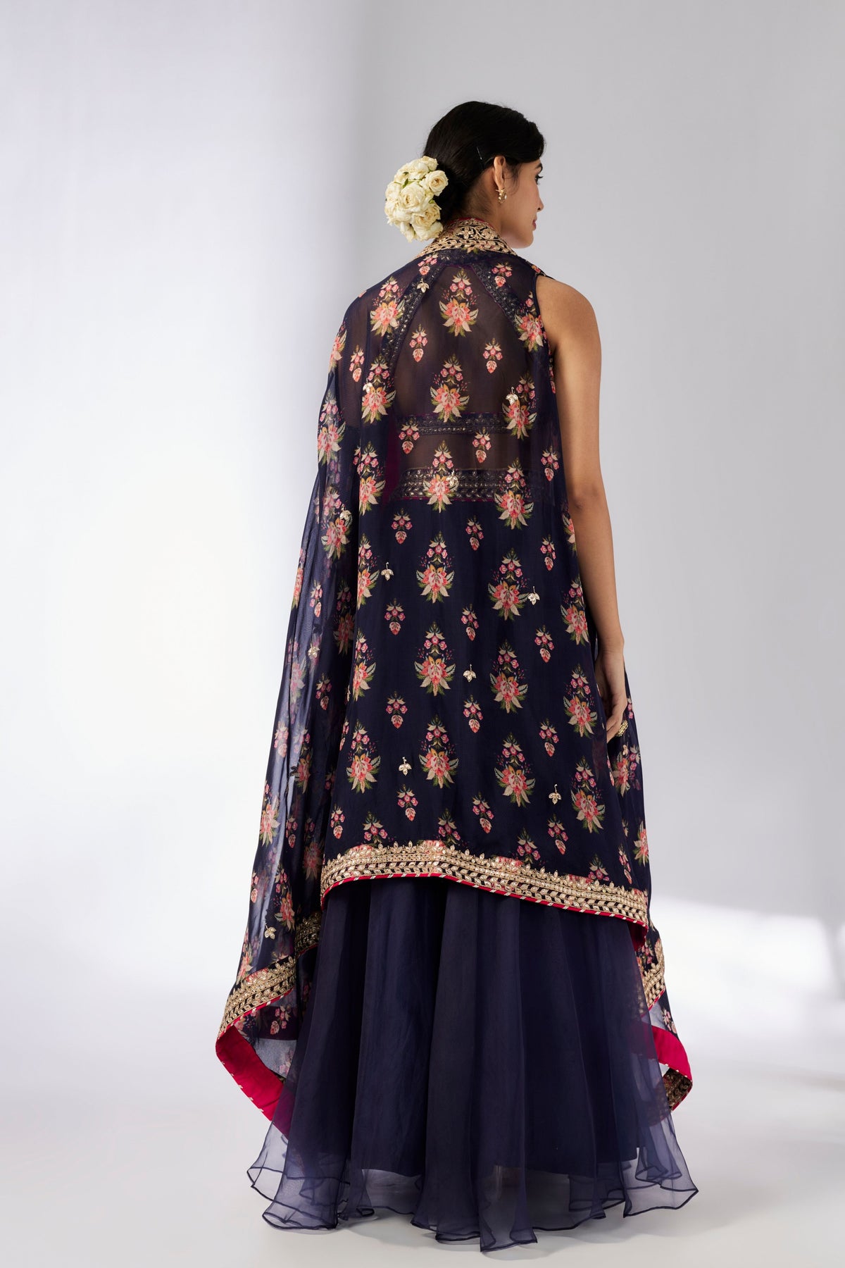 Navy Mehar Lehenga Set