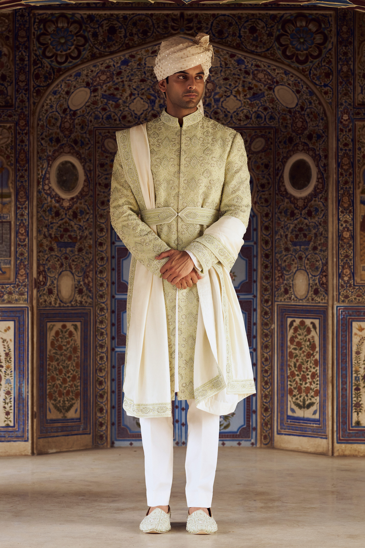 Mint Green Sherwani Set