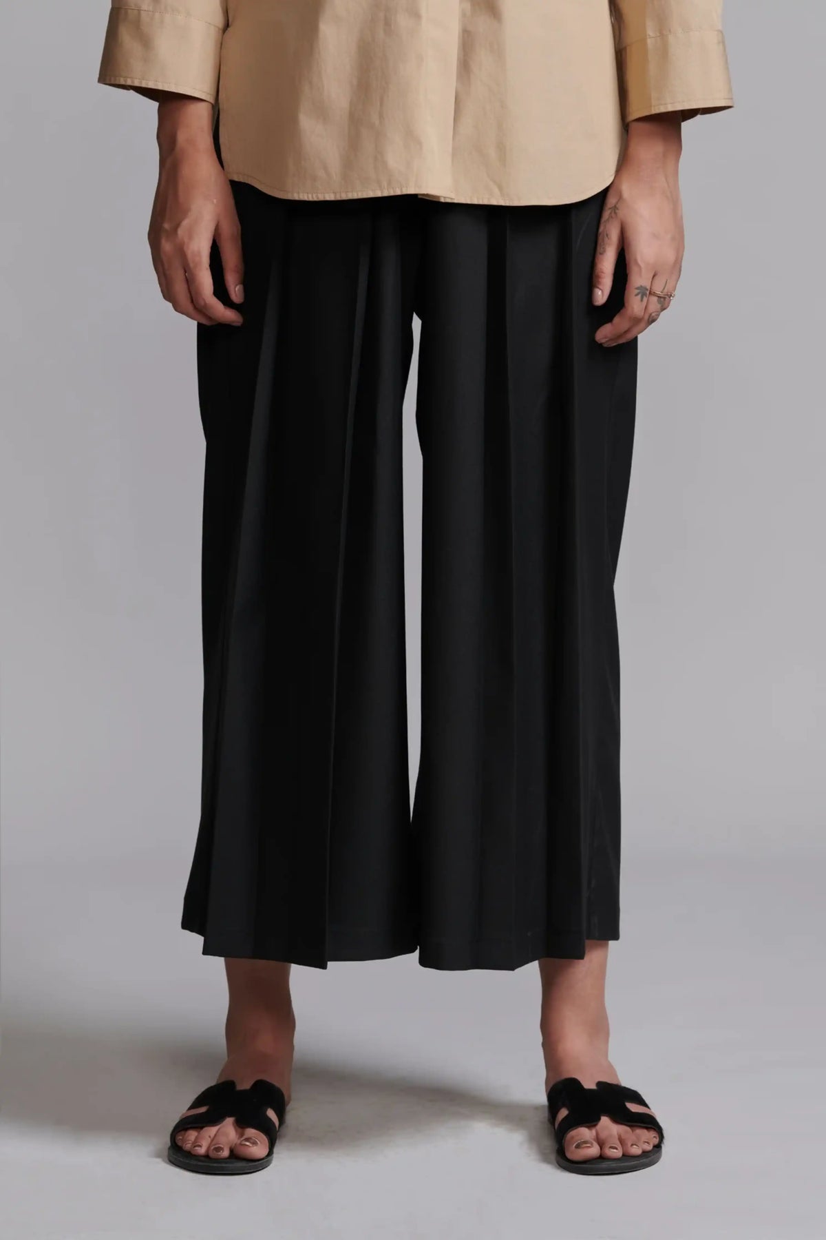 Pleated Culotte Pant